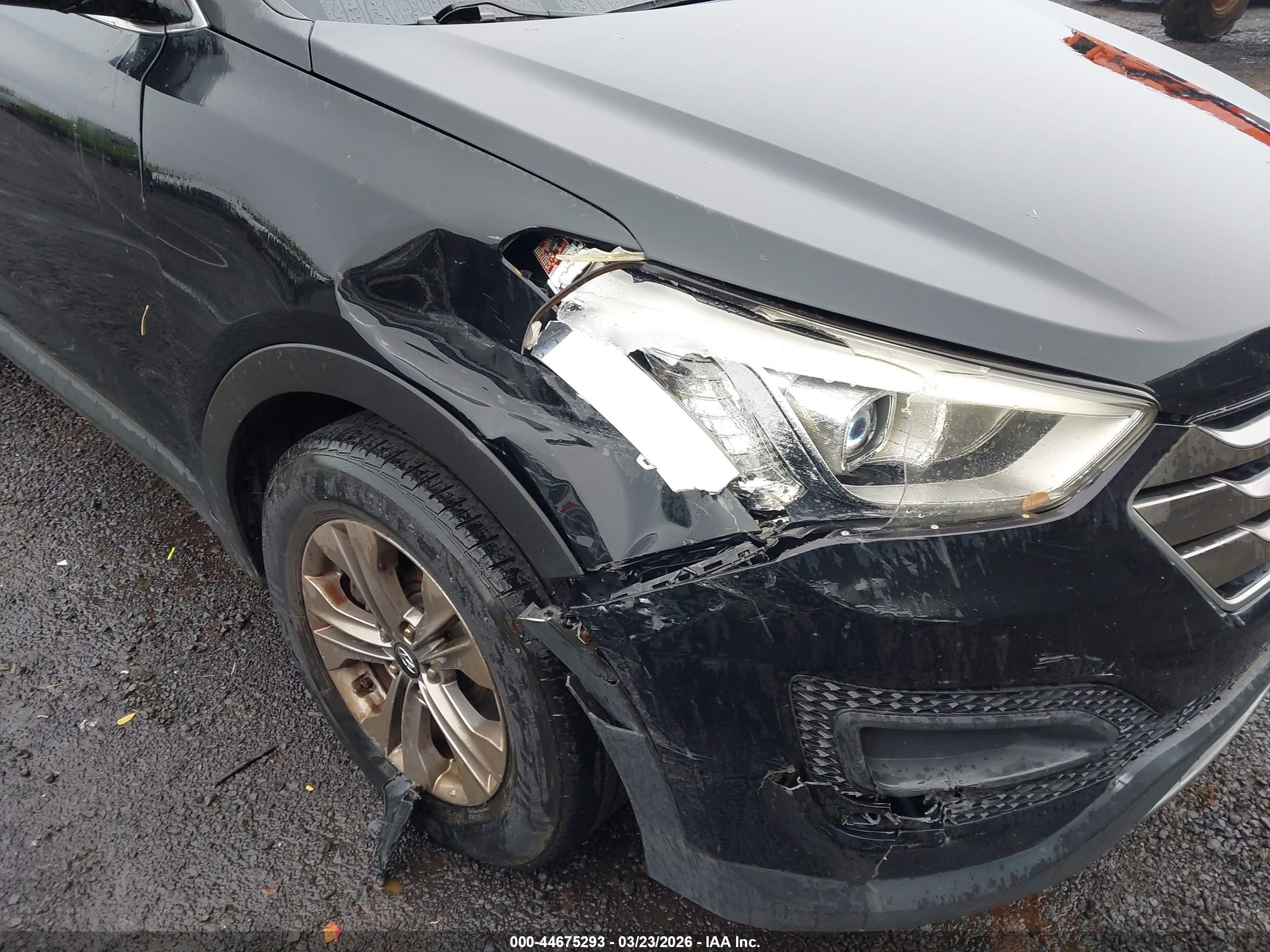2016 Hyundai Santa Fe Sport 2.4l Black vin: 5XYZT3LB9GG334612