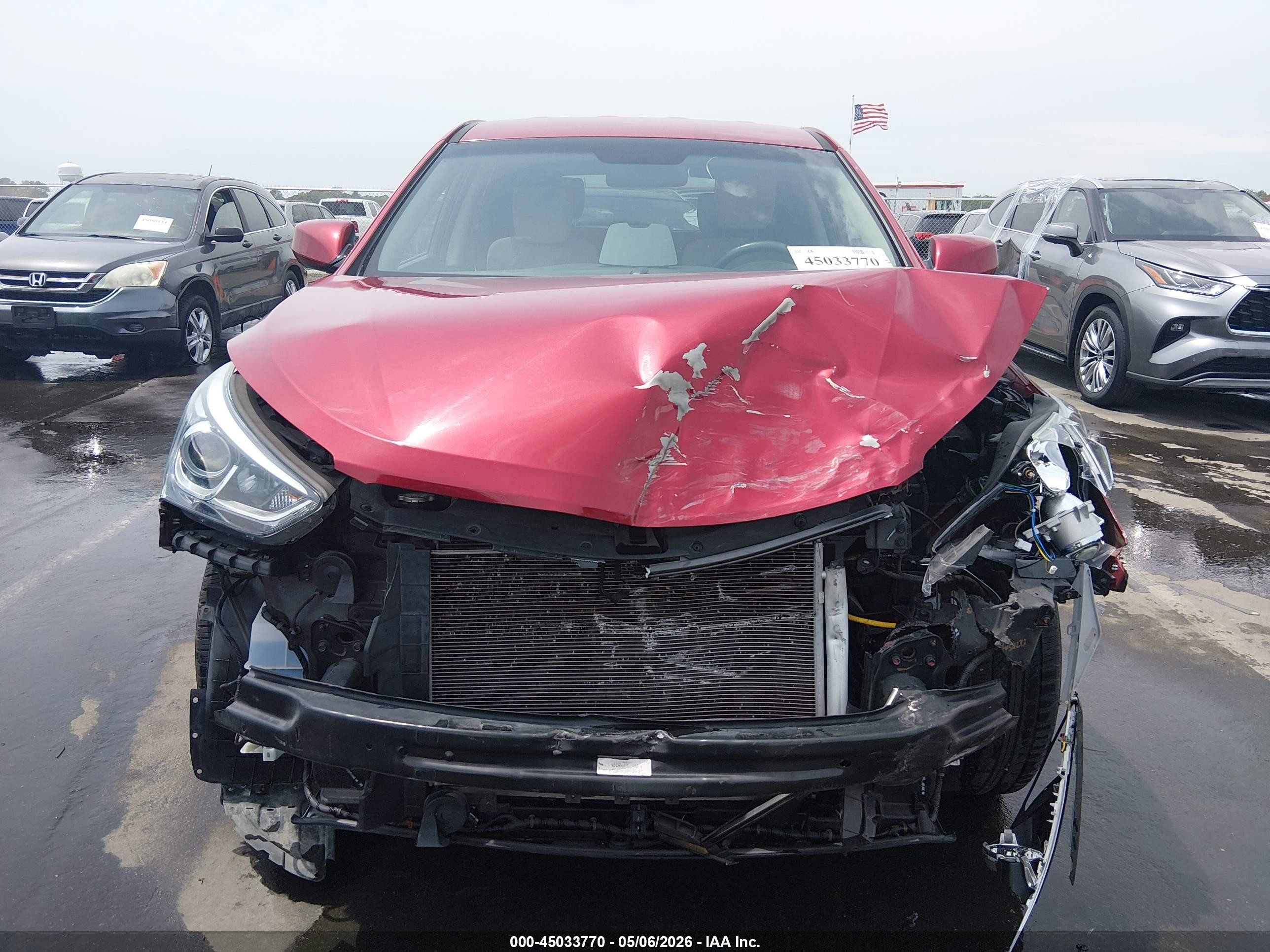2017 Hyundai Santa Fe Sport 2.4l Красный vin: 5XYZT3LB9HG381351