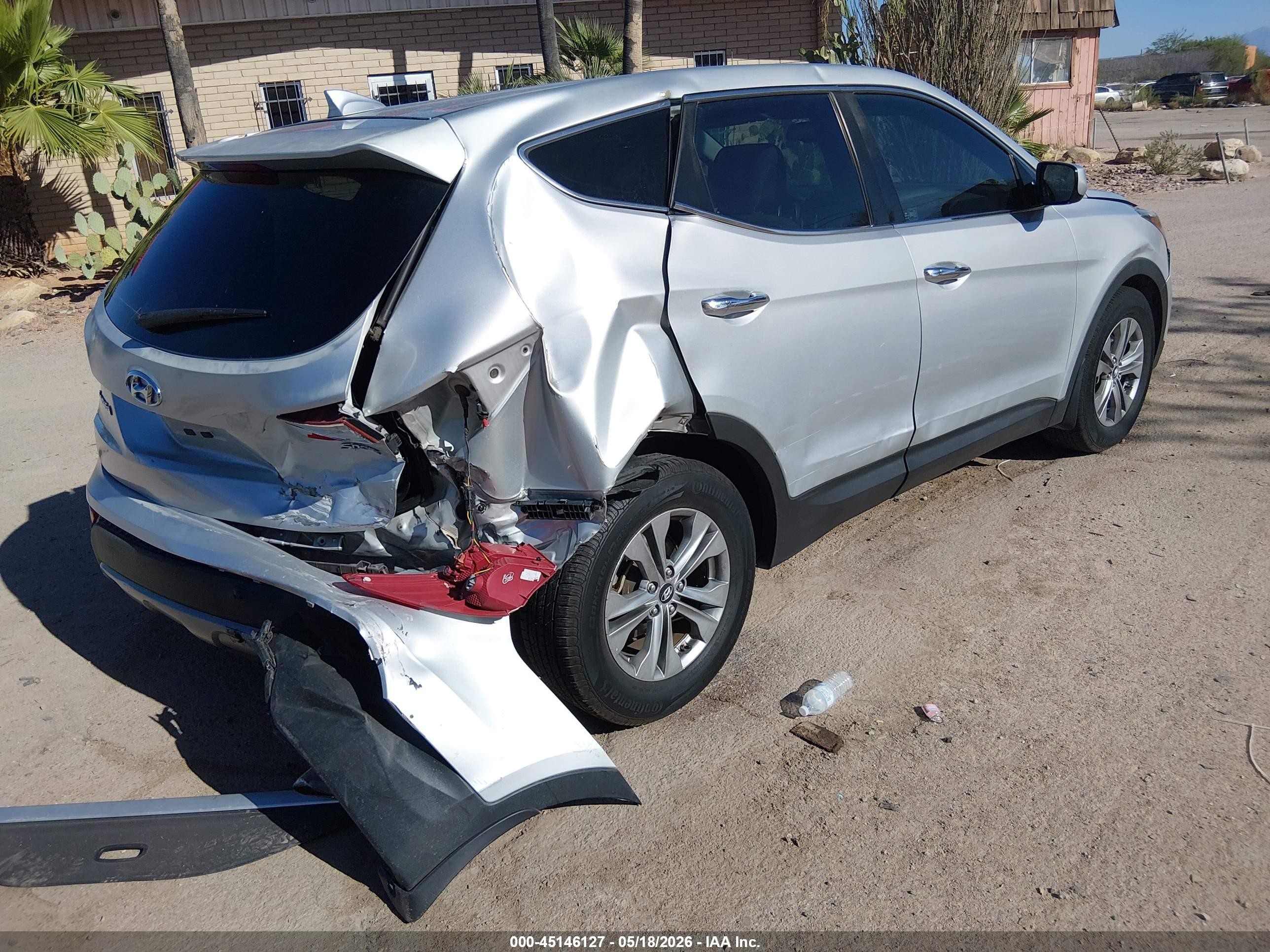 2013 Hyundai Santa Fe Sport Silver vin: 5XYZT3LBXDG030314