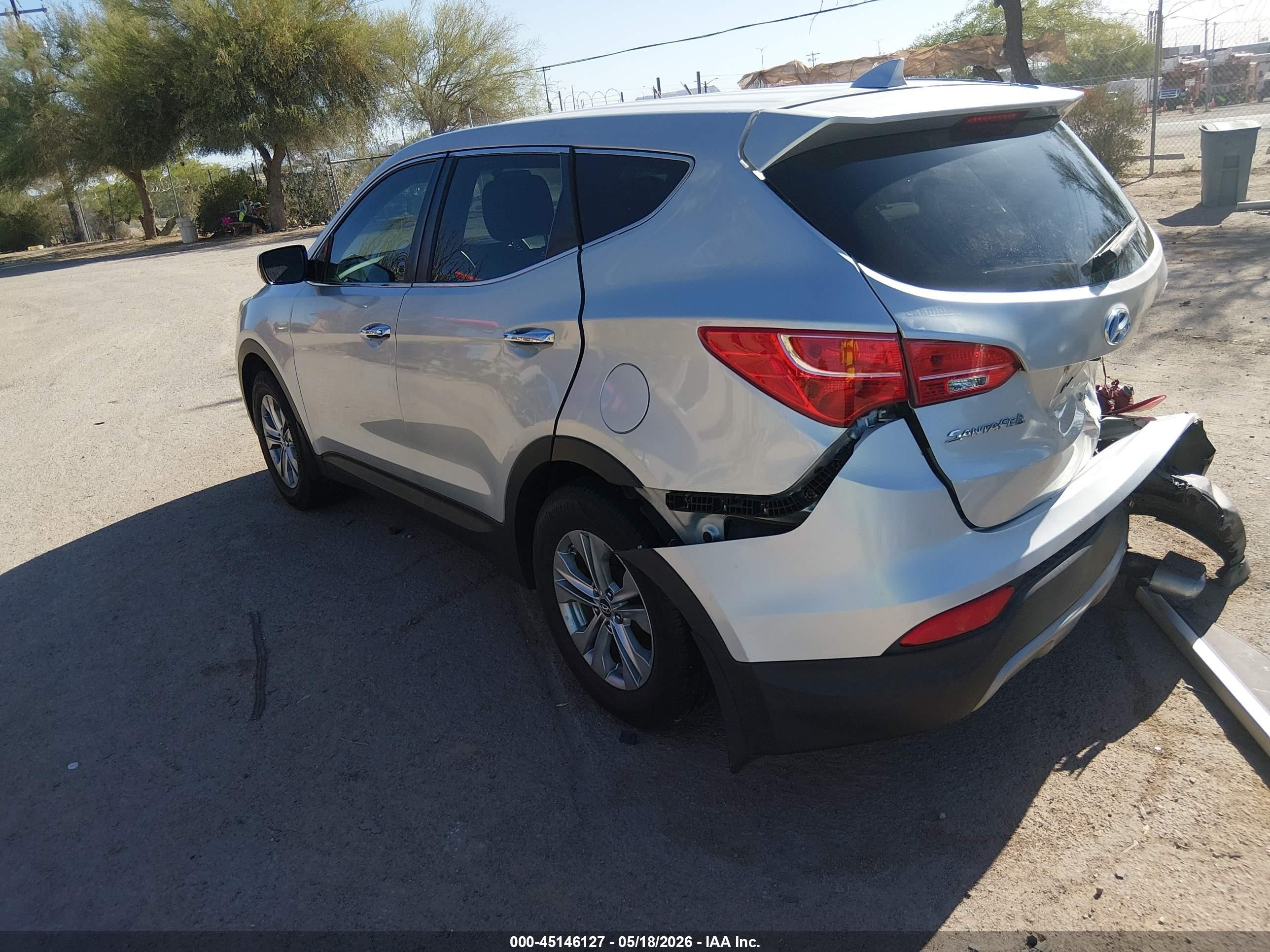 2013 Hyundai Santa Fe Sport Silver vin: 5XYZT3LBXDG030314