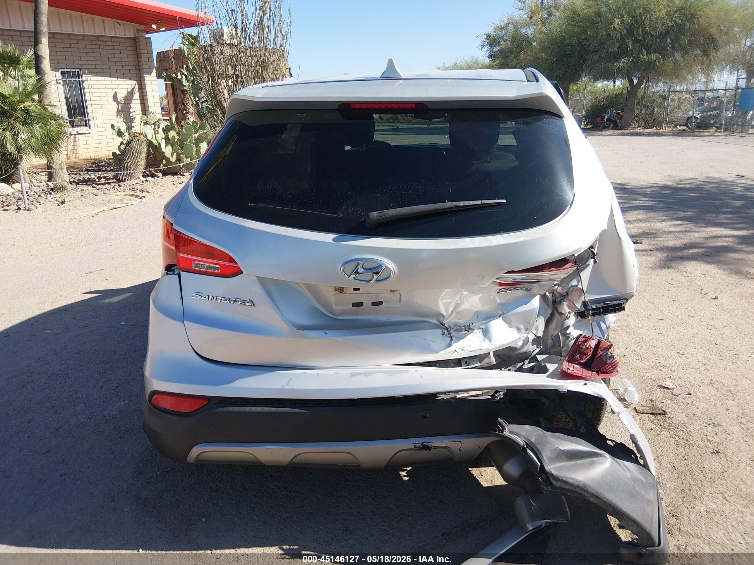 2013 Hyundai Santa Fe Sport Silver vin: 5XYZT3LBXDG030314
