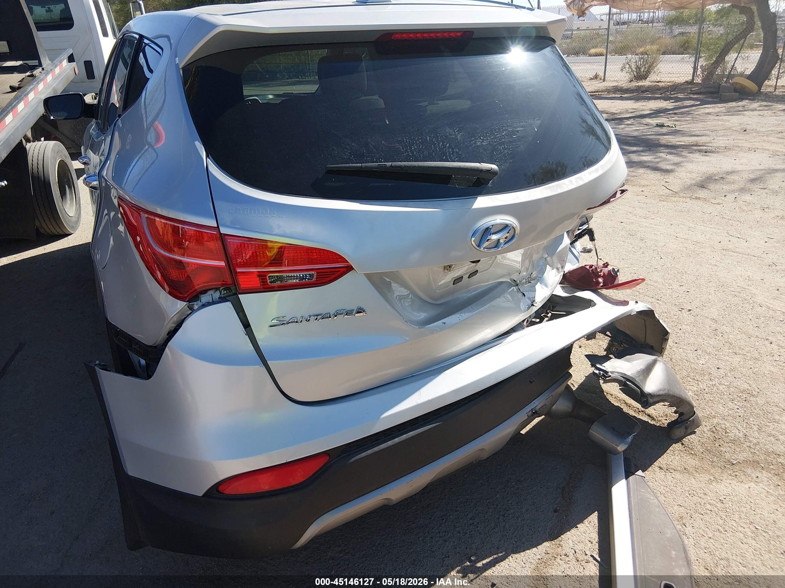 2013 Hyundai Santa Fe Sport Silver vin: 5XYZT3LBXDG030314