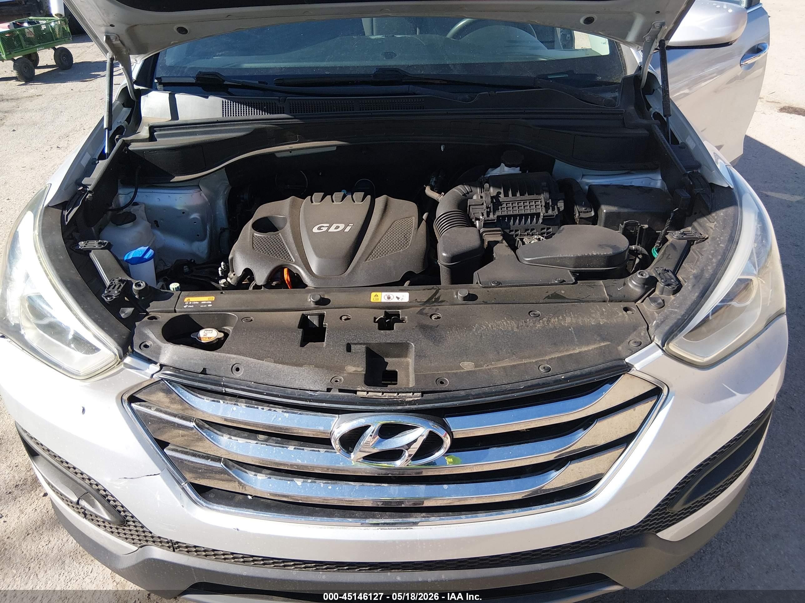2013 Hyundai Santa Fe Sport Silver vin: 5XYZT3LBXDG030314