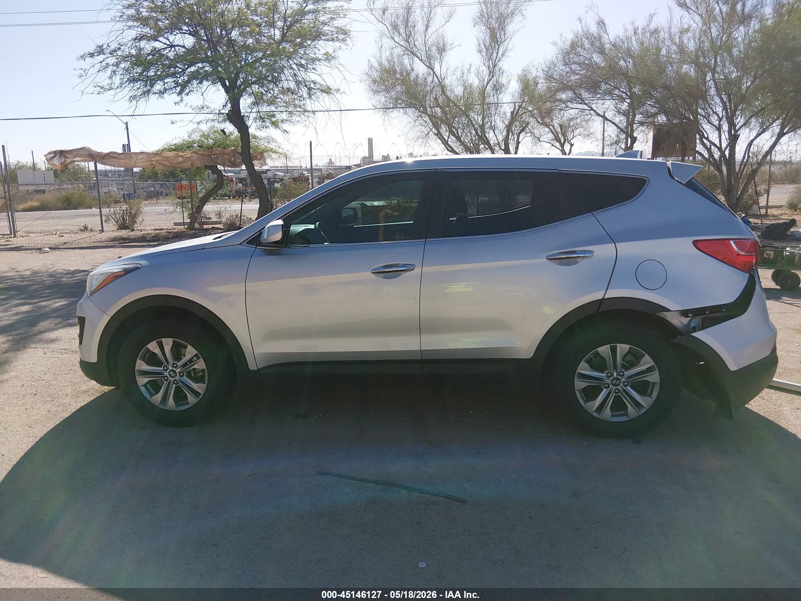 2013 Hyundai Santa Fe Sport Silver vin: 5XYZT3LBXDG030314