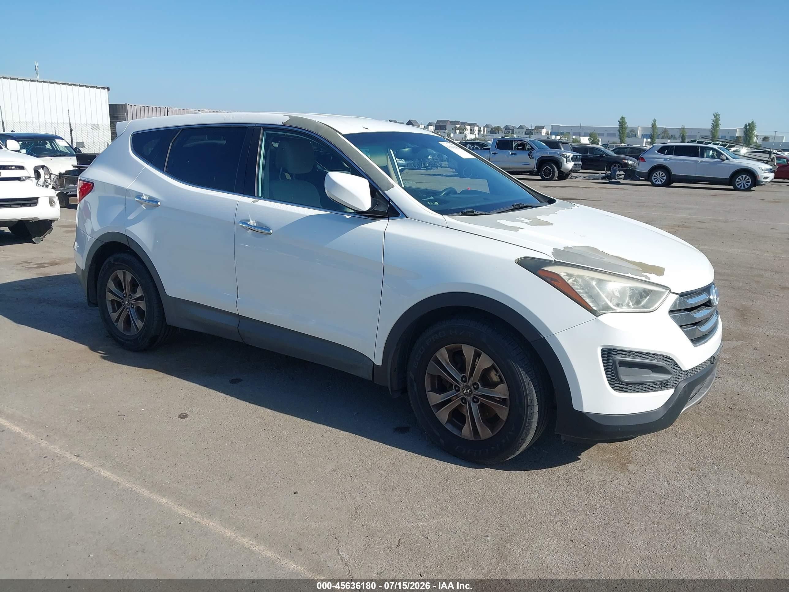 2013 Hyundai Santa Fe Sport White vin: 5XYZT3LBXDG104041