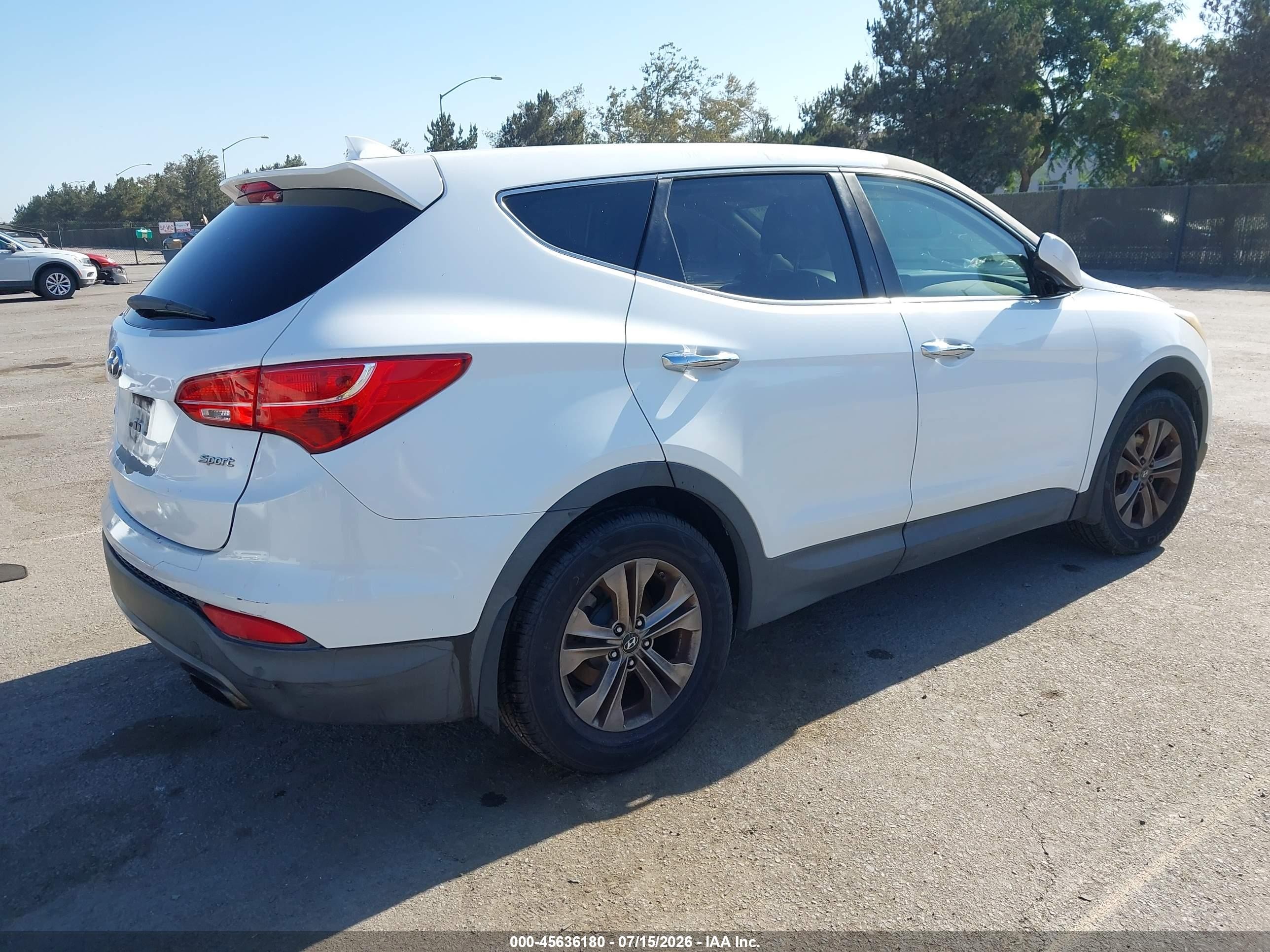 2013 Hyundai Santa Fe Sport White vin: 5XYZT3LBXDG104041