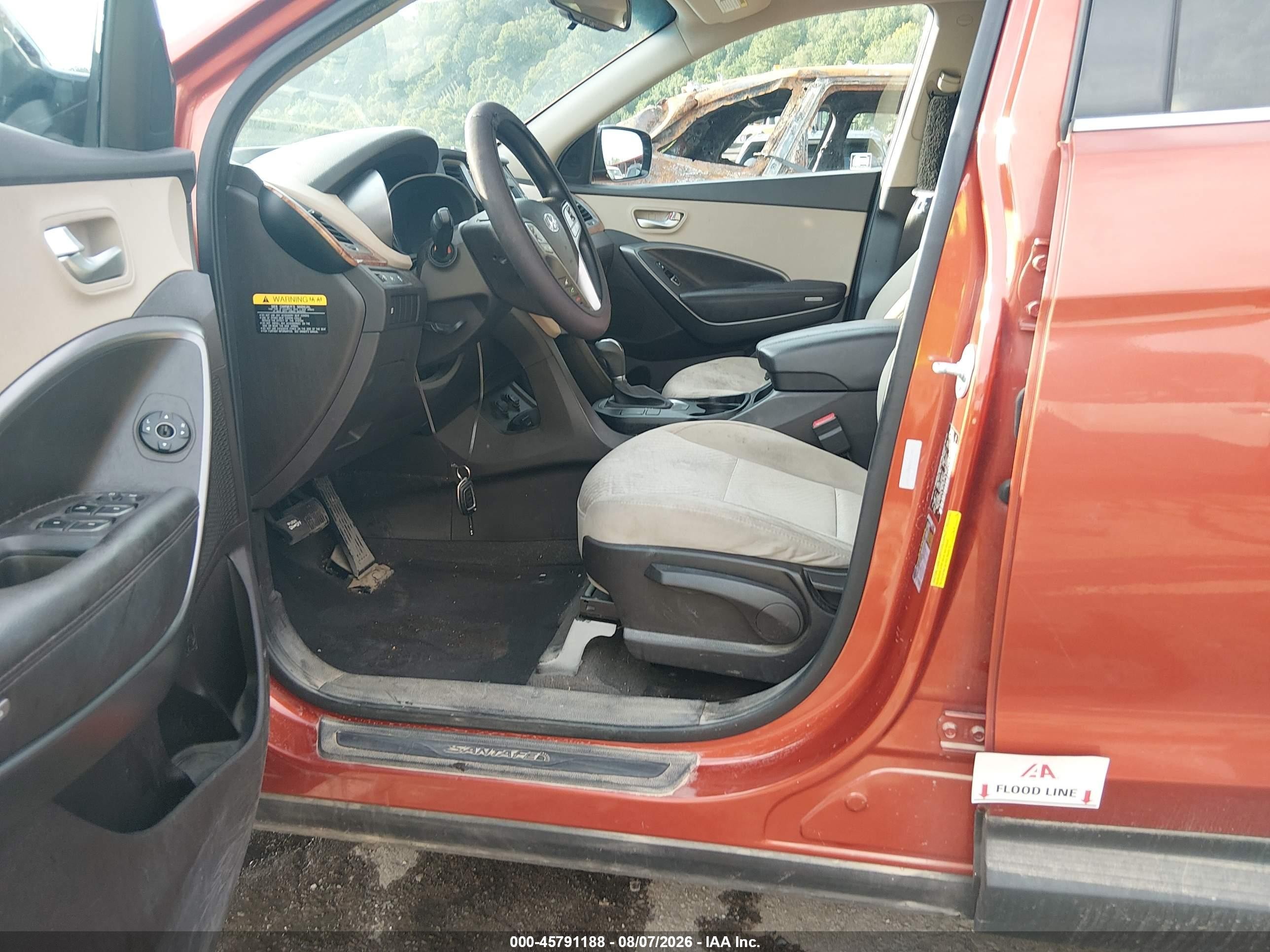 2013 Hyundai Santa Fe Sport Orange vin: 5XYZT3LBXDG110003