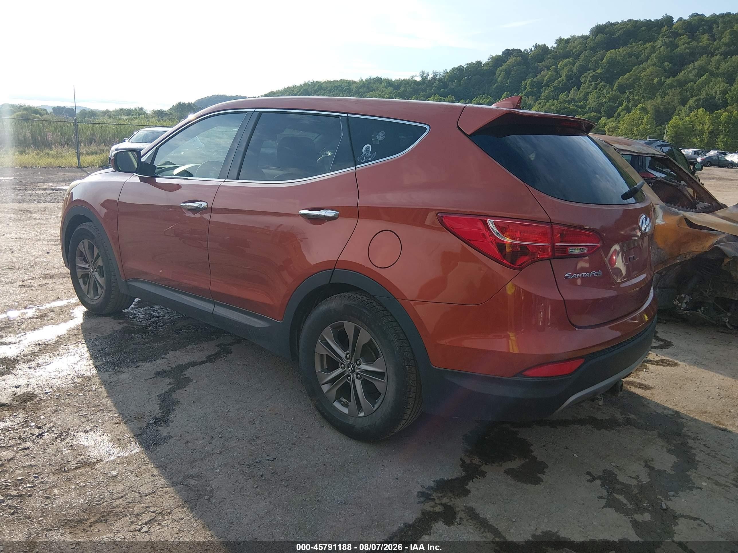 2013 Hyundai Santa Fe Sport Orange vin: 5XYZT3LBXDG110003