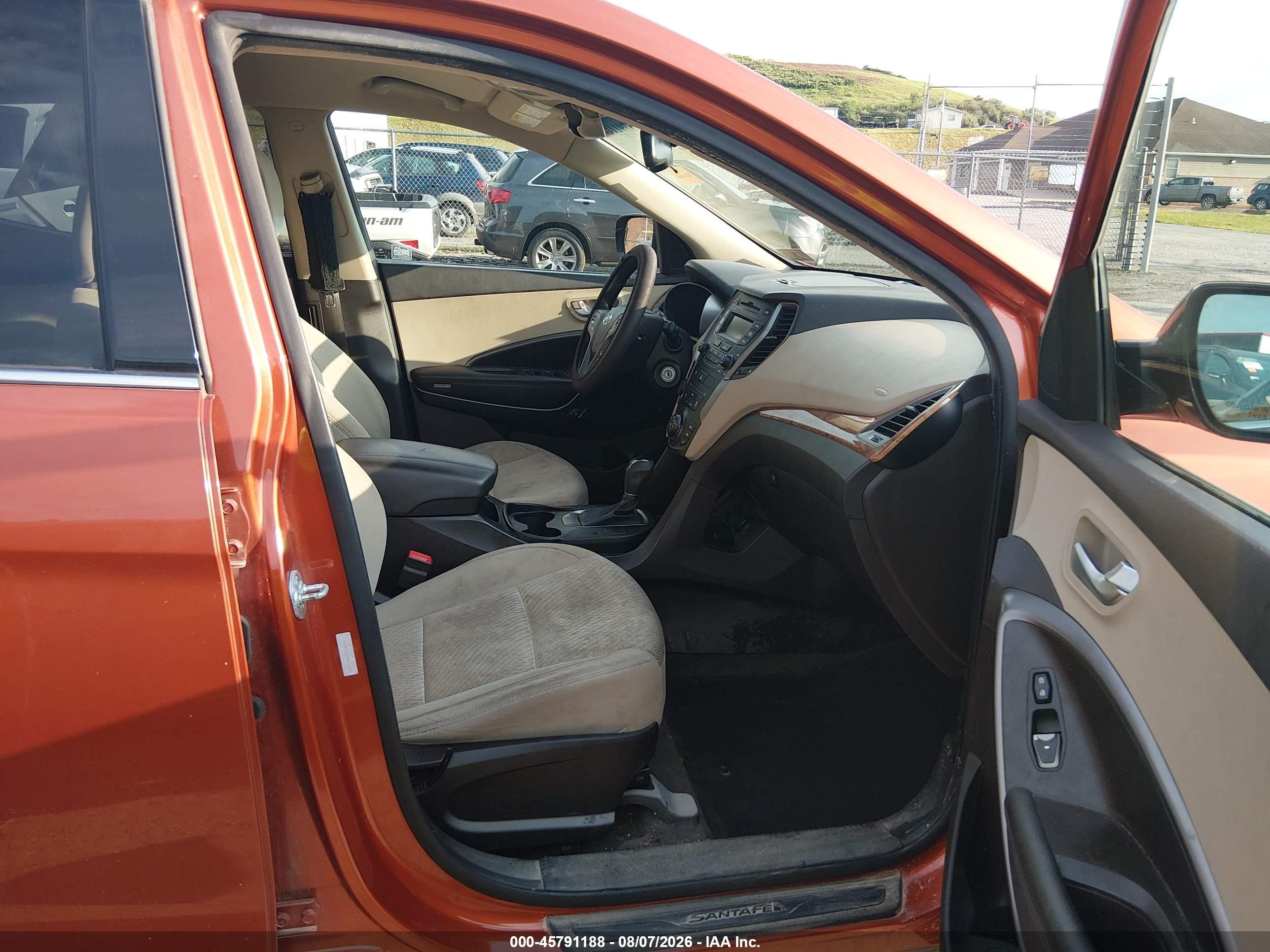 2013 Hyundai Santa Fe Sport Orange vin: 5XYZT3LBXDG110003