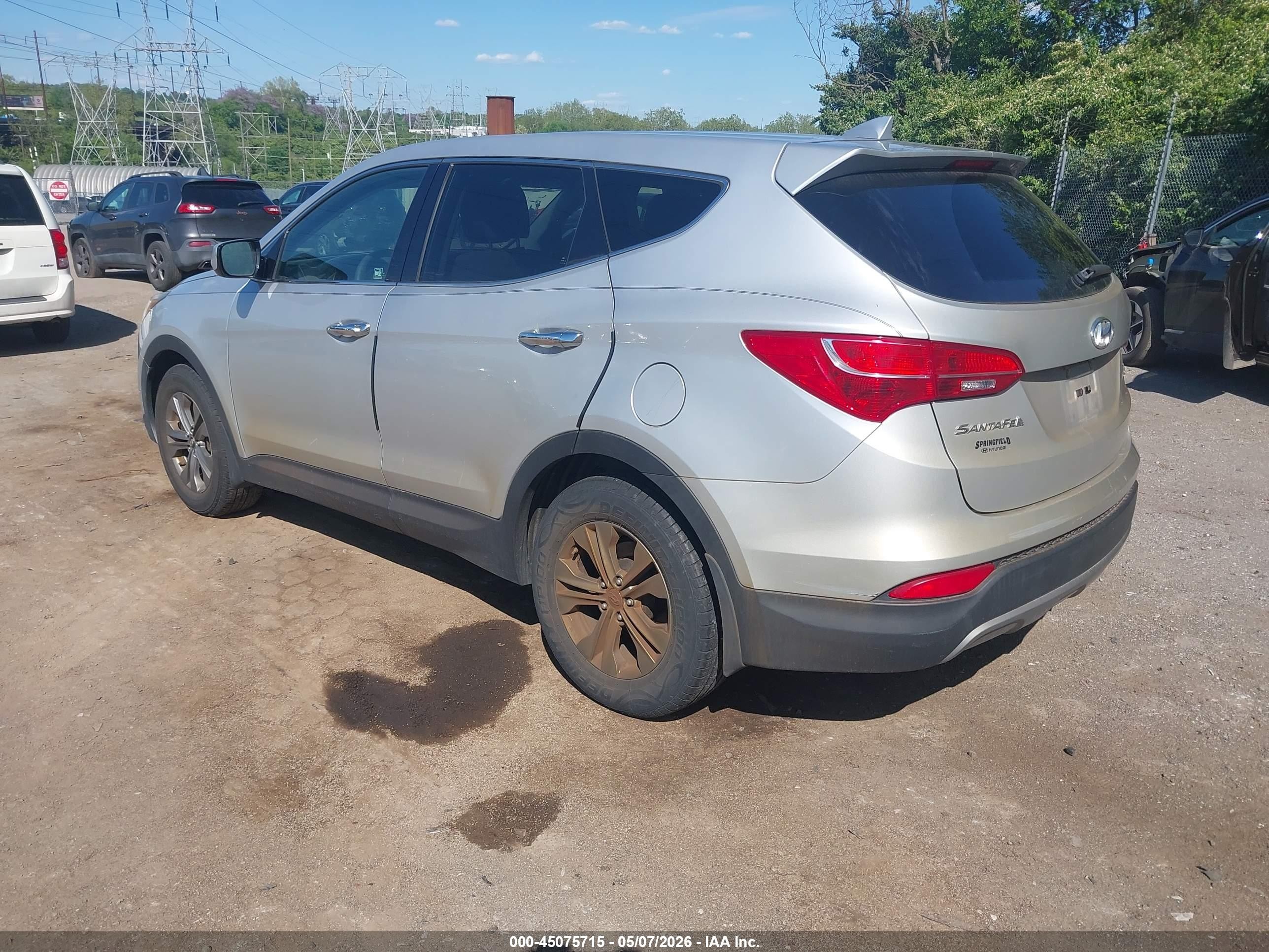 2014 Hyundai Santa Fe Sport 2.4l Silver vin: 5XYZT3LBXEG152060