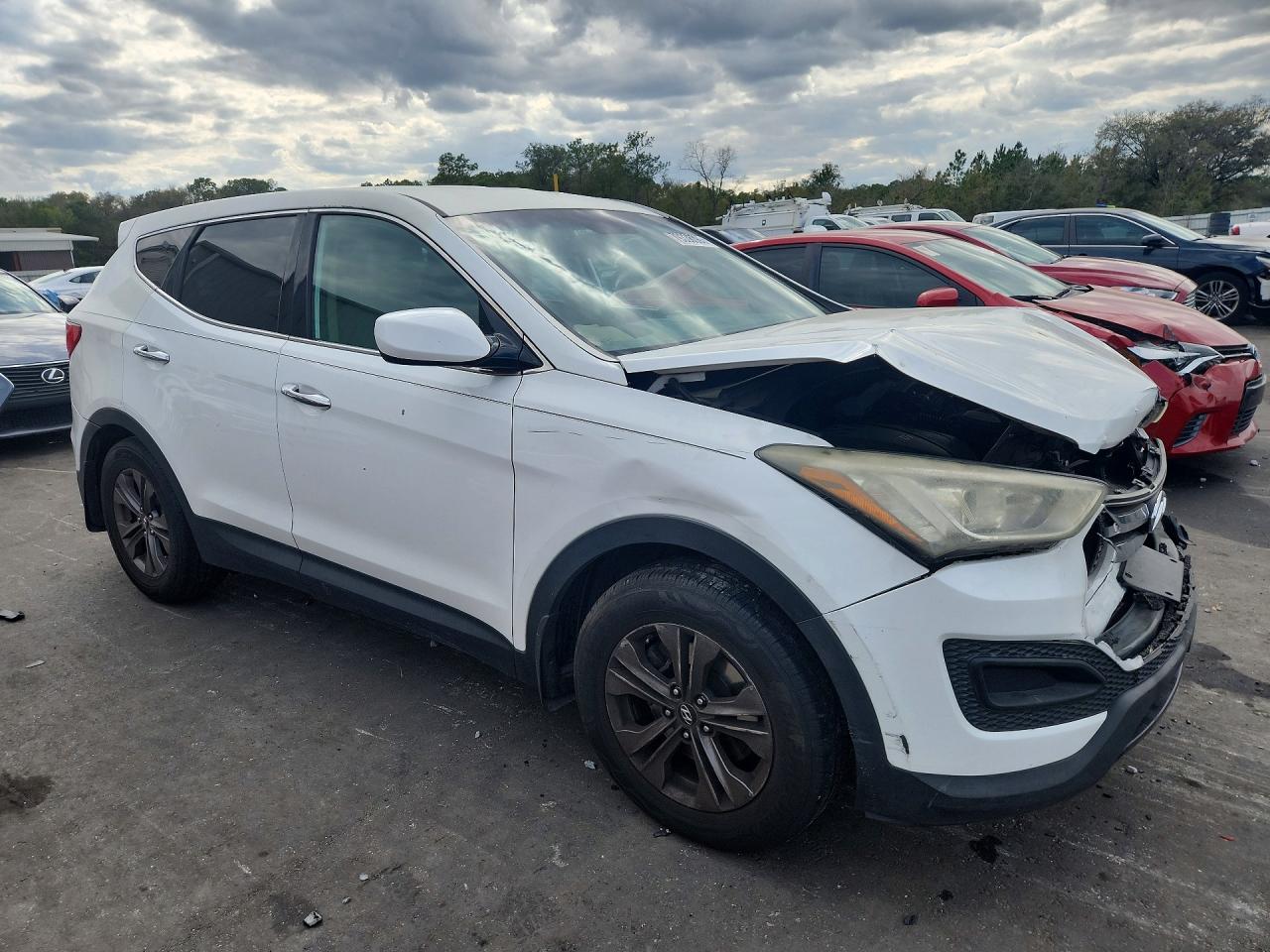 2014 Hyundai Santa Fe Sport 2.4l White vin: 5XYZT3LBXEG184961