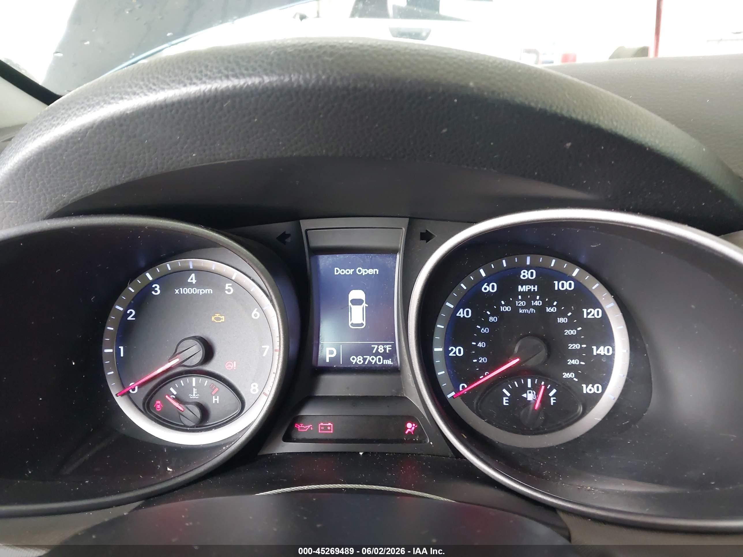2014 Hyundai Santa Fe Sport 2.4l Blue vin: 5XYZT3LBXEG189156