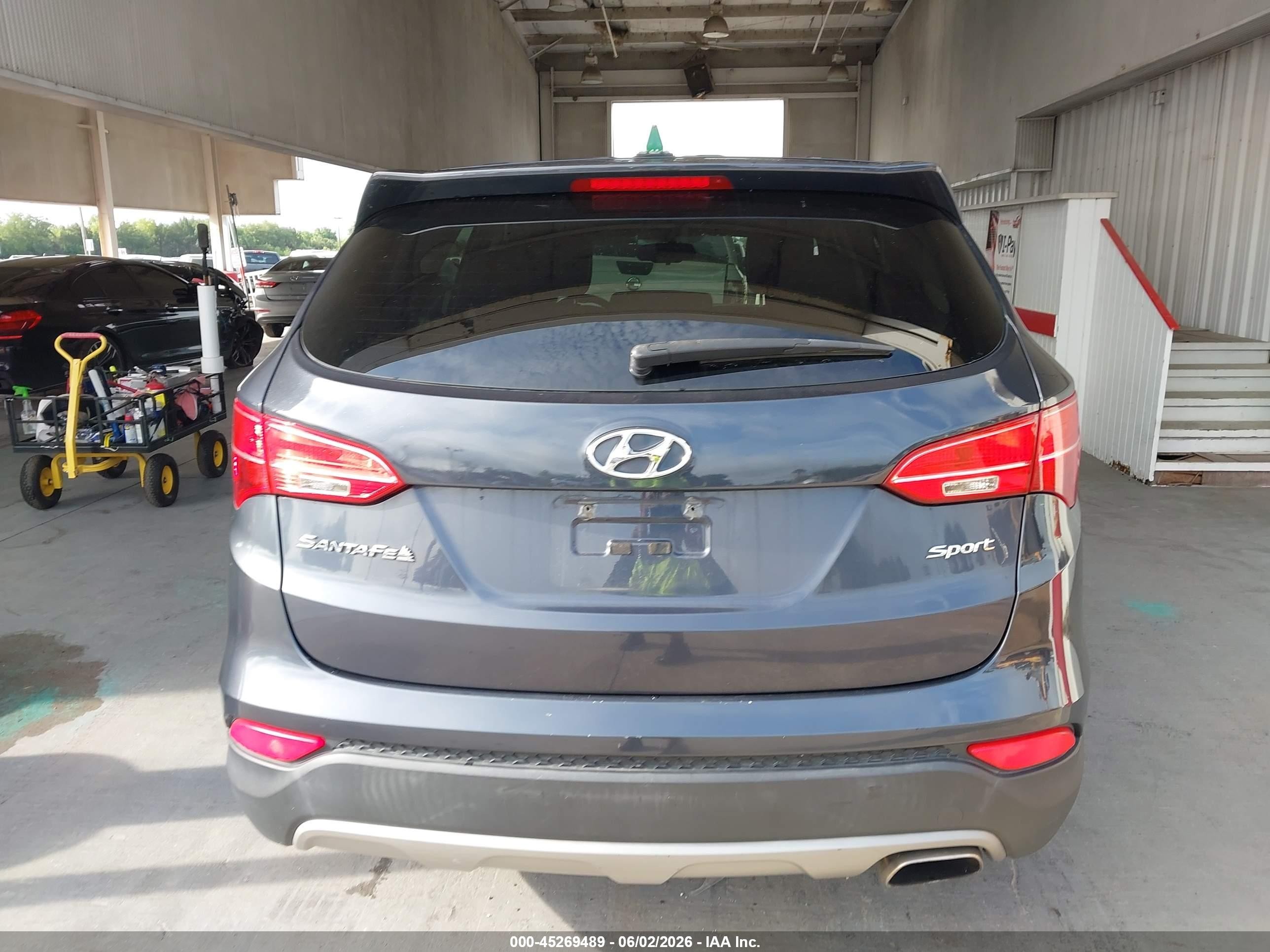 2014 Hyundai Santa Fe Sport 2.4l Blue vin: 5XYZT3LBXEG189156