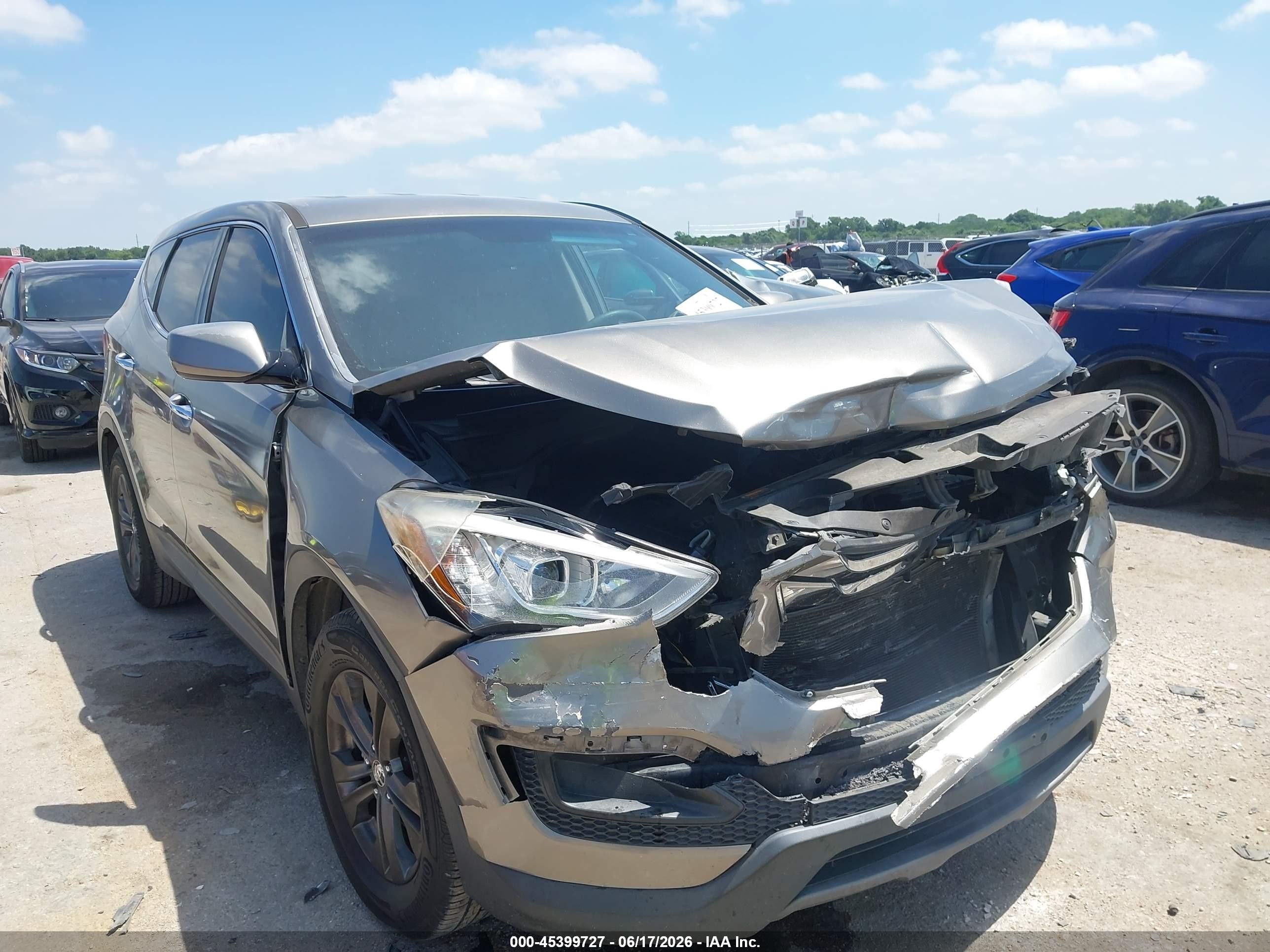 2014 Hyundai Santa Fe Sport 2.4l Серый vin: 5XYZT3LBXEG202519