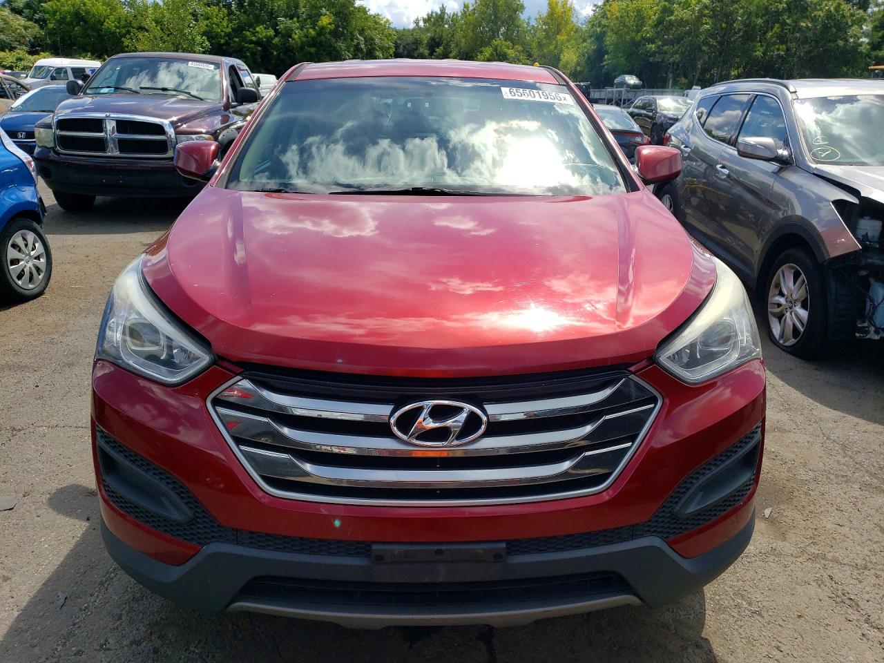 2015 Hyundai Santa Fe Sport 2.4l Red vin: 5XYZT3LBXFG258459
