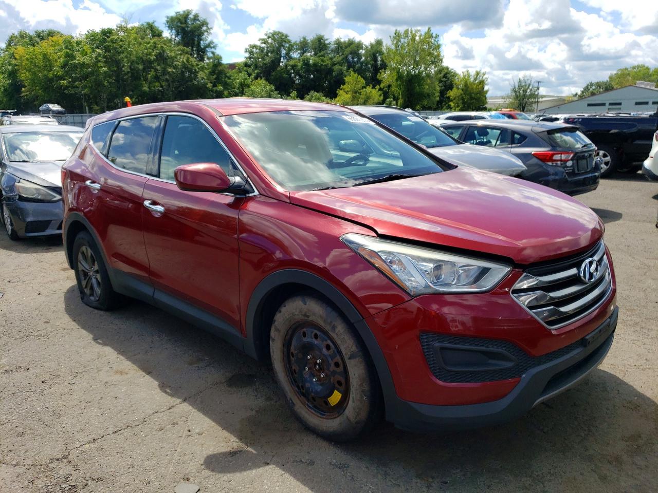 2015 Hyundai Santa Fe Sport 2.4l Red vin: 5XYZT3LBXFG258459