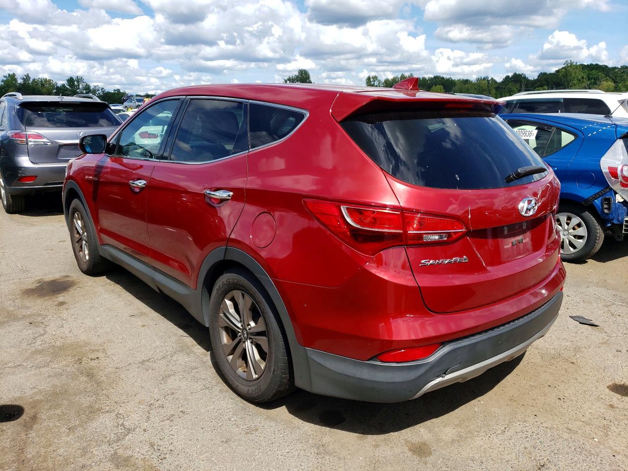 2015 Hyundai Santa Fe Sport 2.4l Red vin: 5XYZT3LBXFG258459