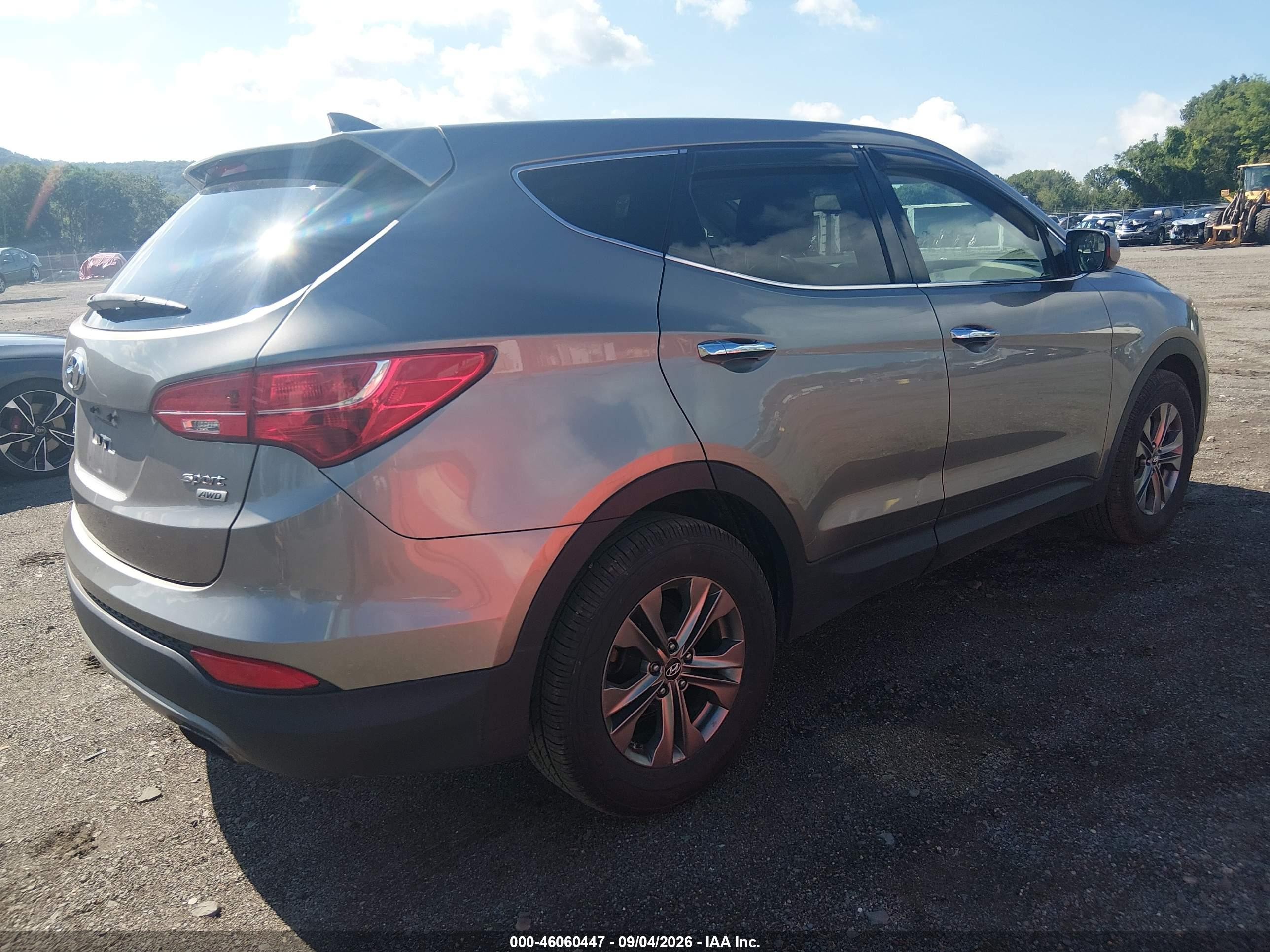 2014 Hyundai Santa Fe Sport 2.4l Gray vin: 5XYZTDLB0EG131692