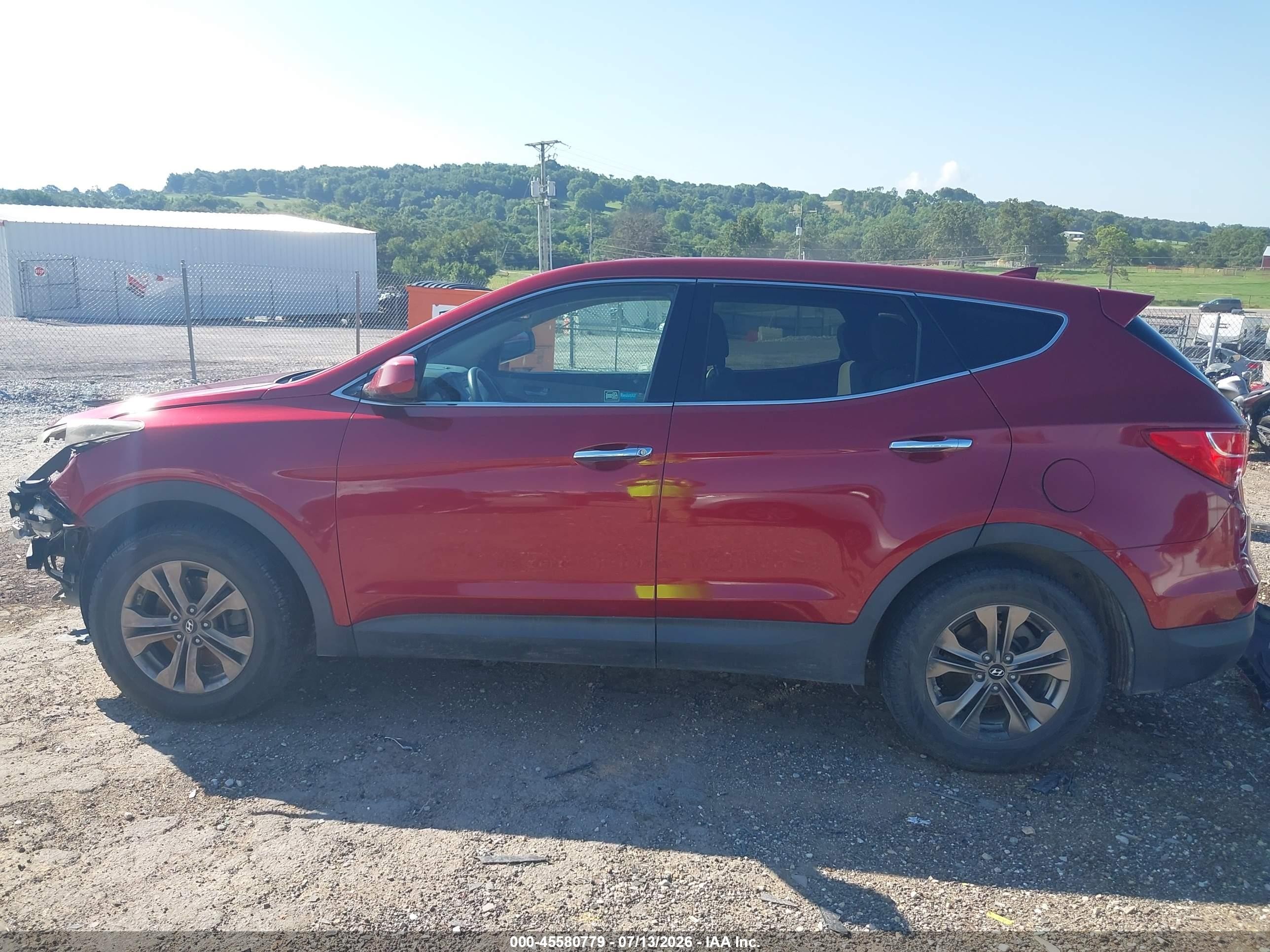 2014 Hyundai Santa Fe Sport 2.4l Красный vin: 5XYZTDLB0EG132163