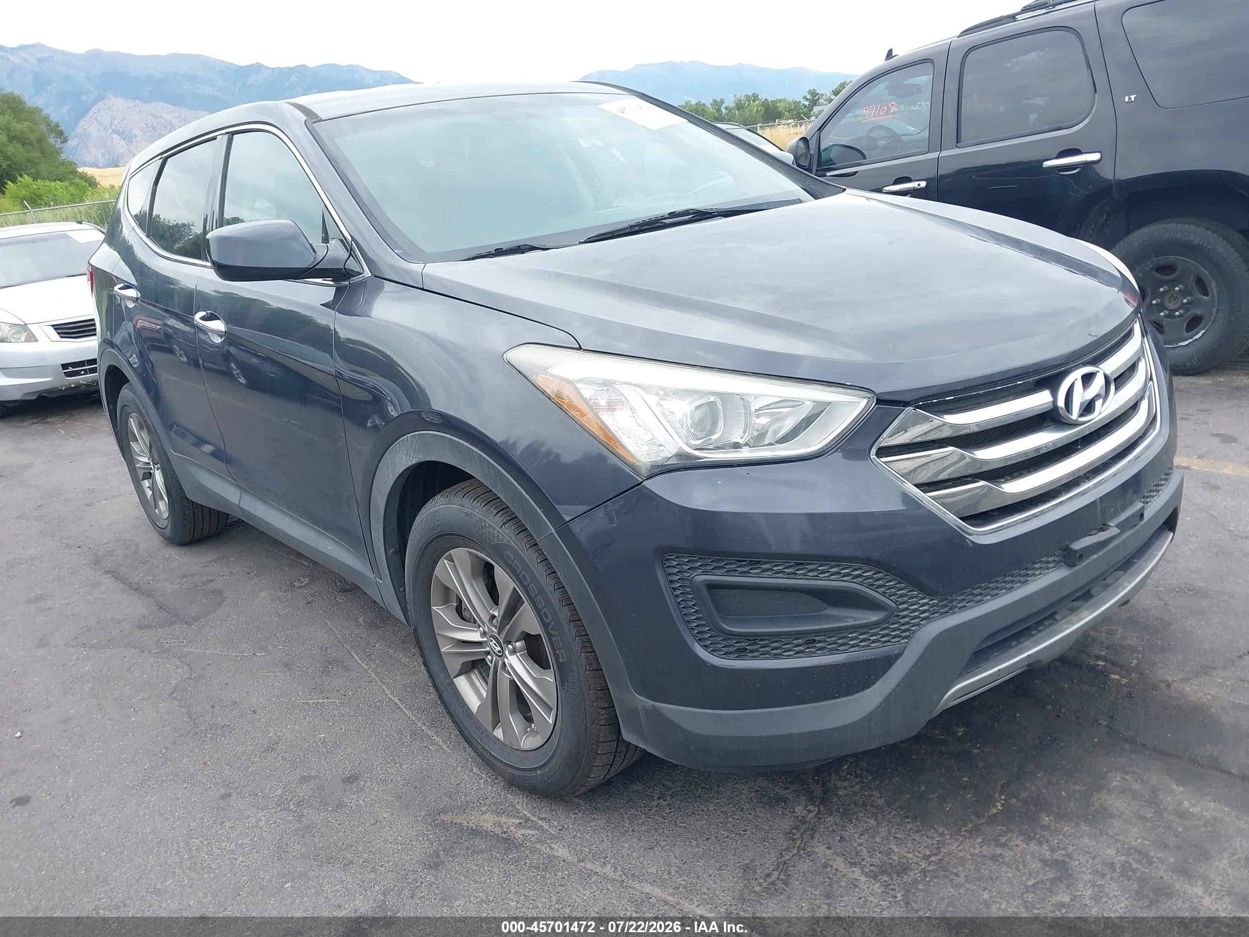 2014 Hyundai Santa Fe Sport 2.4l Gray vin: 5XYZTDLB0EG168404