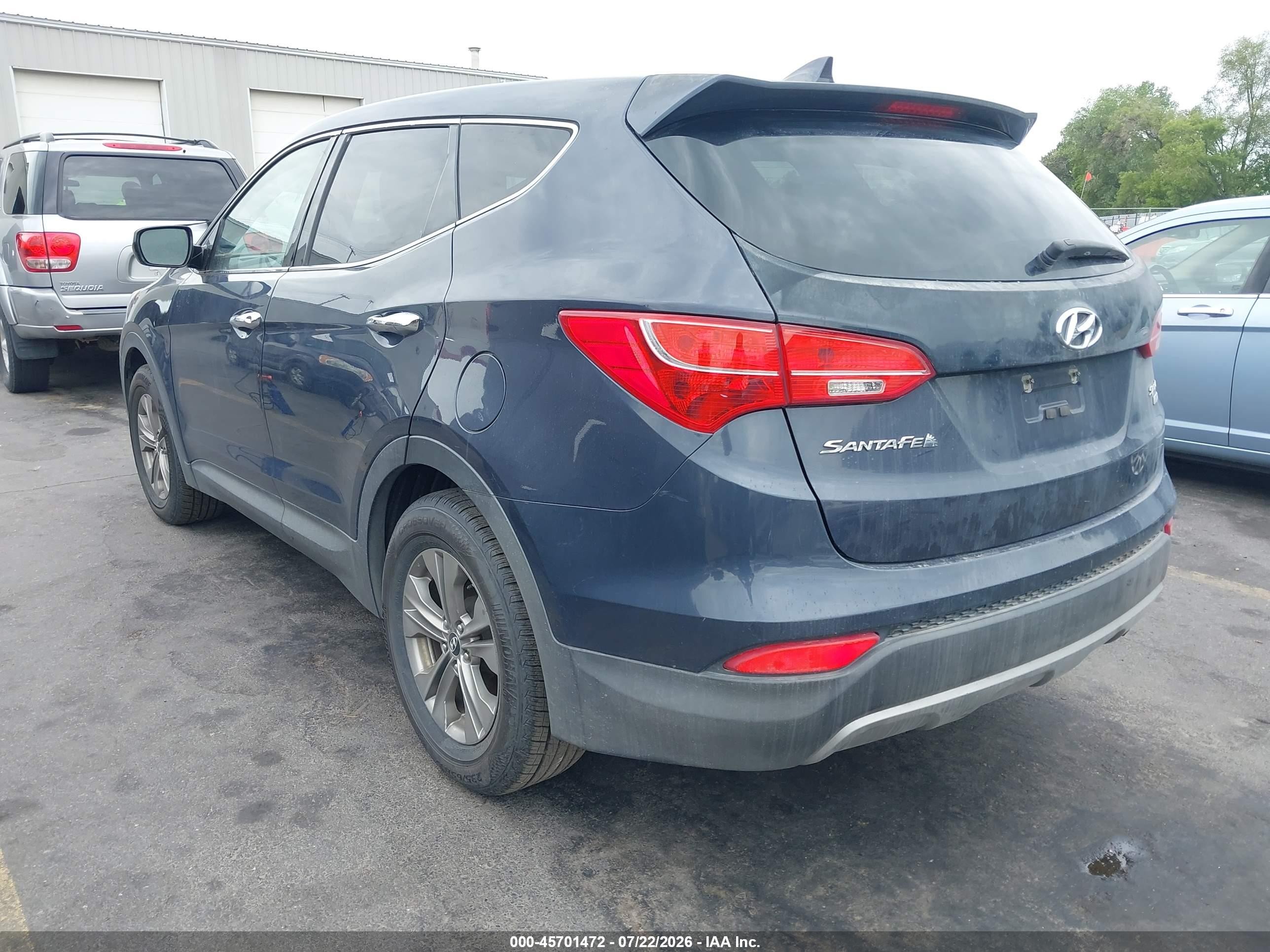 2014 Hyundai Santa Fe Sport 2.4l Gray vin: 5XYZTDLB0EG168404