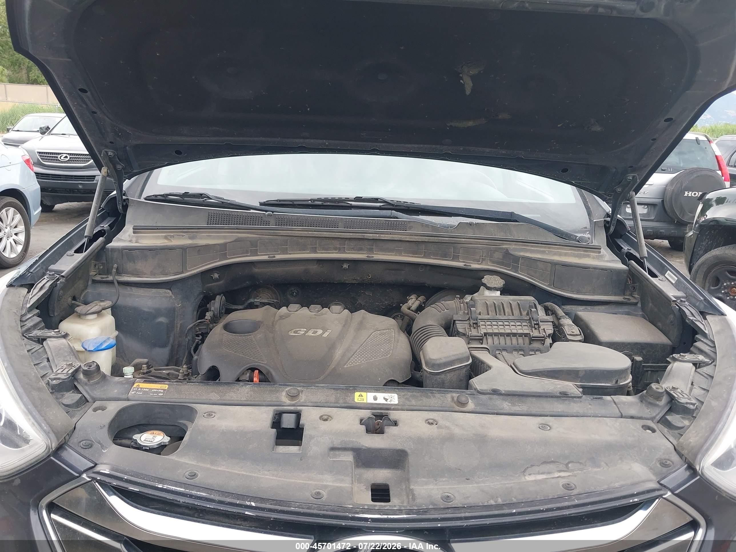 2014 Hyundai Santa Fe Sport 2.4l Gray vin: 5XYZTDLB0EG168404