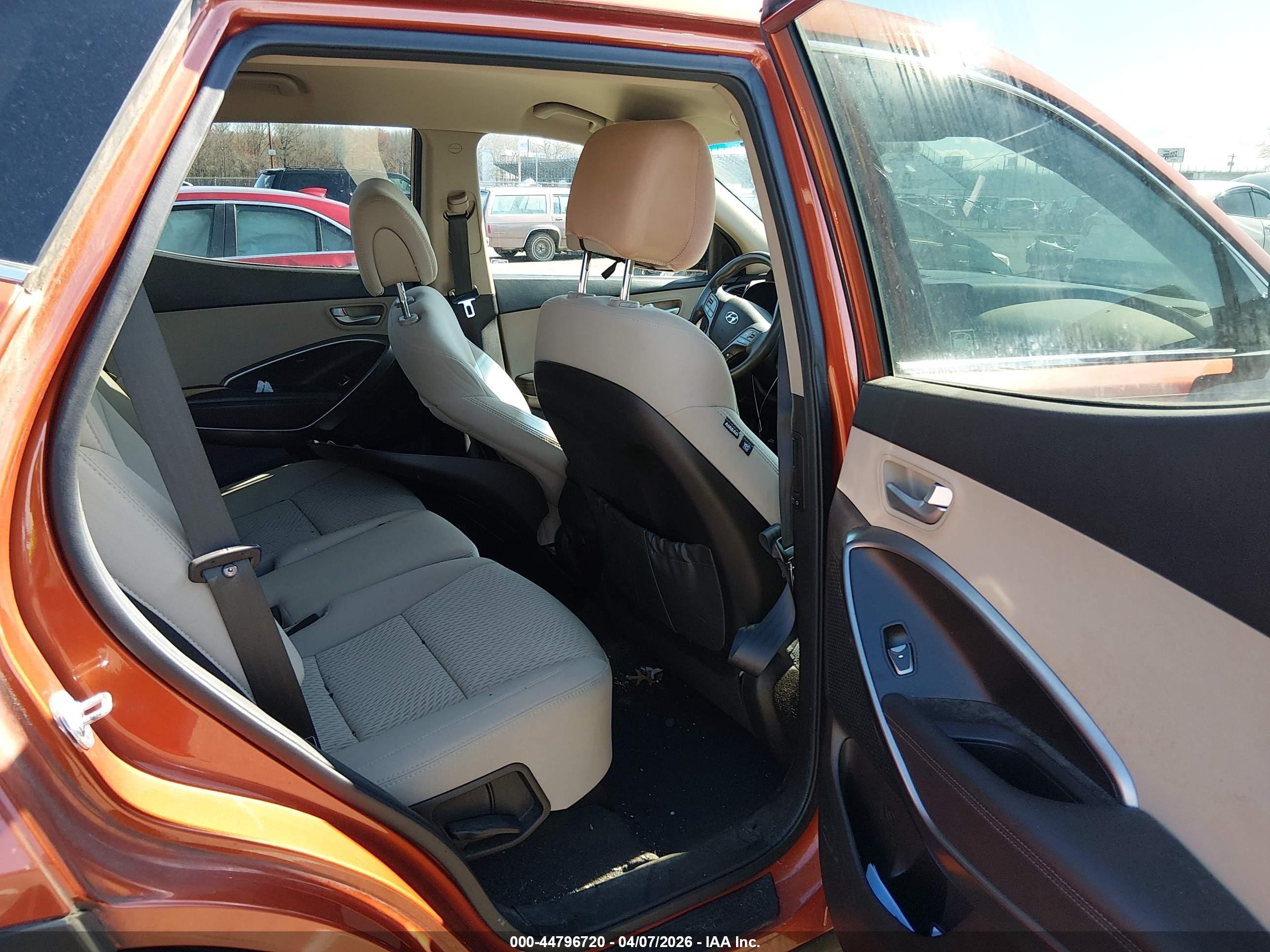 2017 Hyundai Santa Fe Sport 2.4l Orange vin: 5XYZTDLB0HG394611