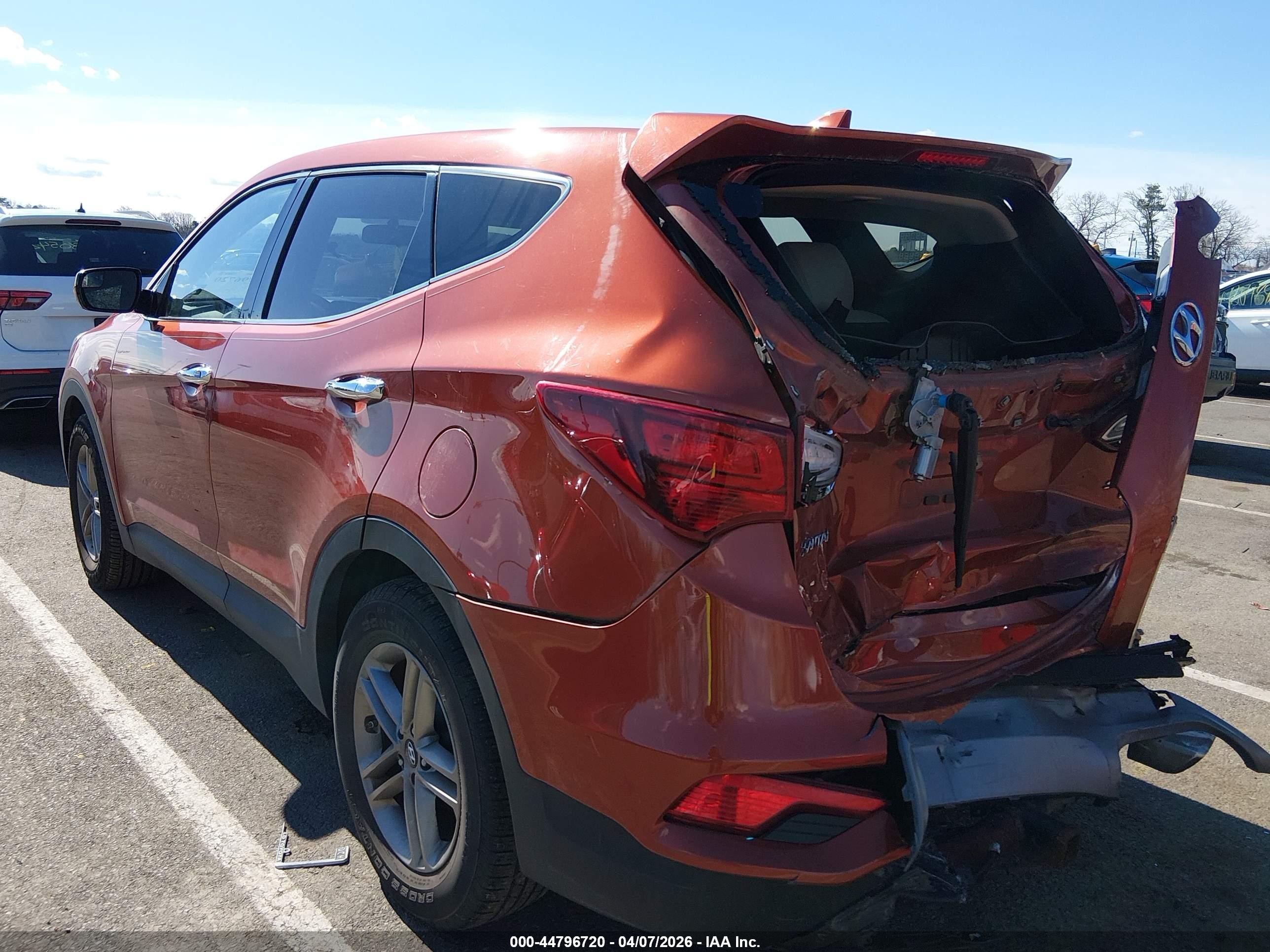 2017 Hyundai Santa Fe Sport 2.4l Orange vin: 5XYZTDLB0HG394611