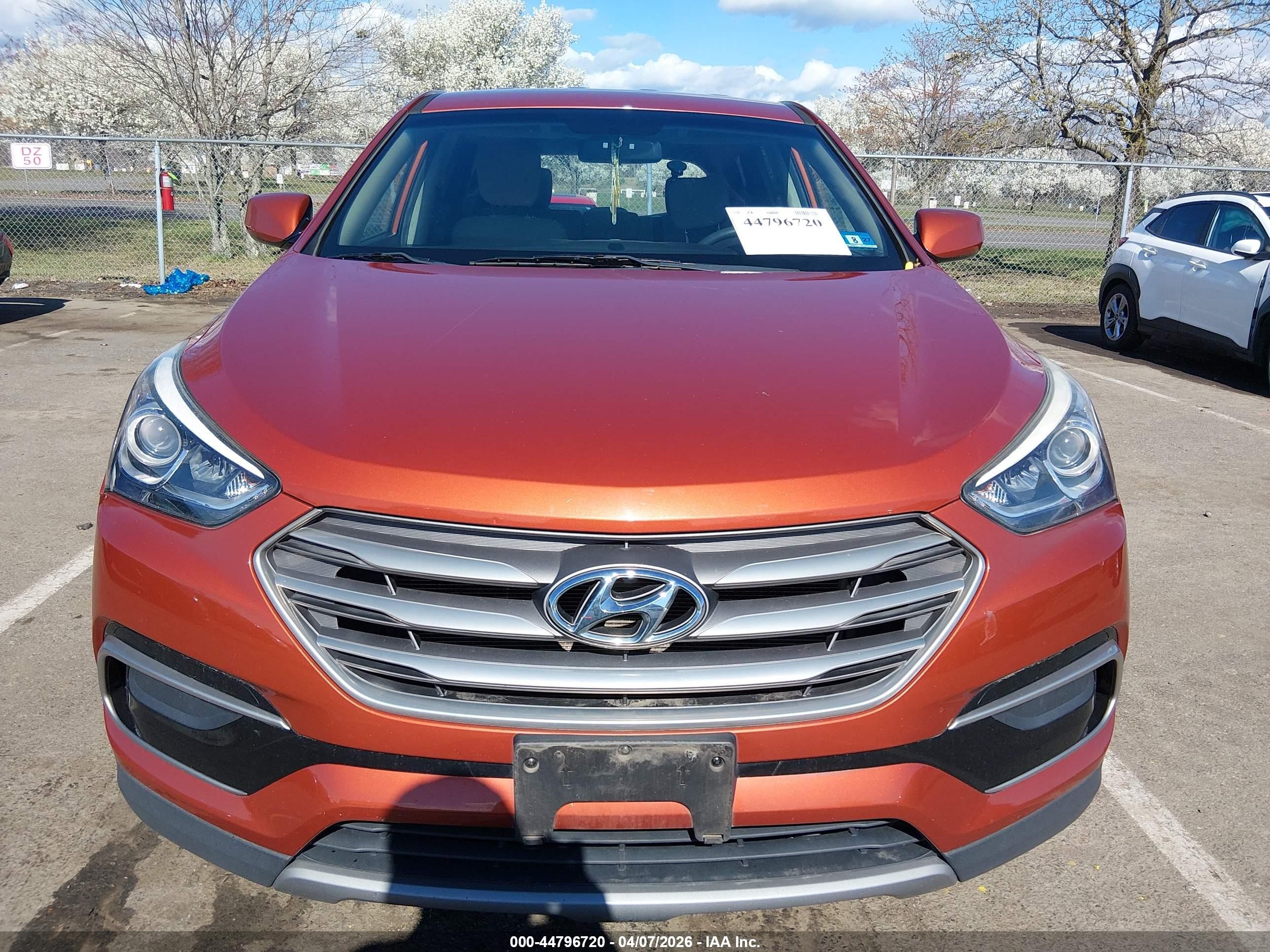 2017 Hyundai Santa Fe Sport 2.4l Orange vin: 5XYZTDLB0HG394611