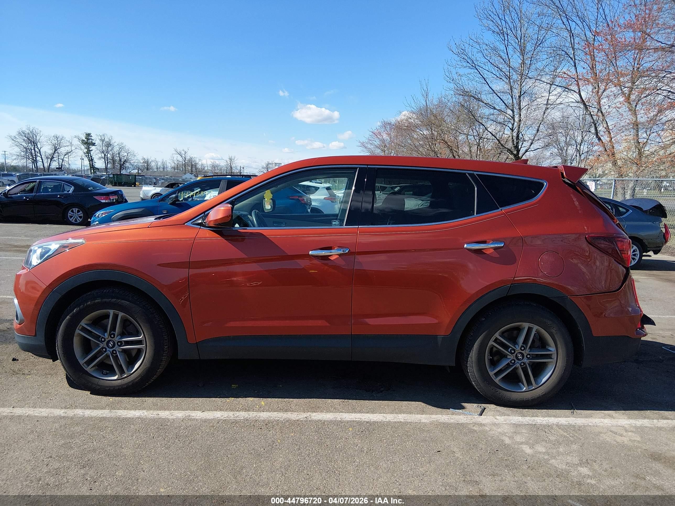 2017 Hyundai Santa Fe Sport 2.4l Orange vin: 5XYZTDLB0HG394611
