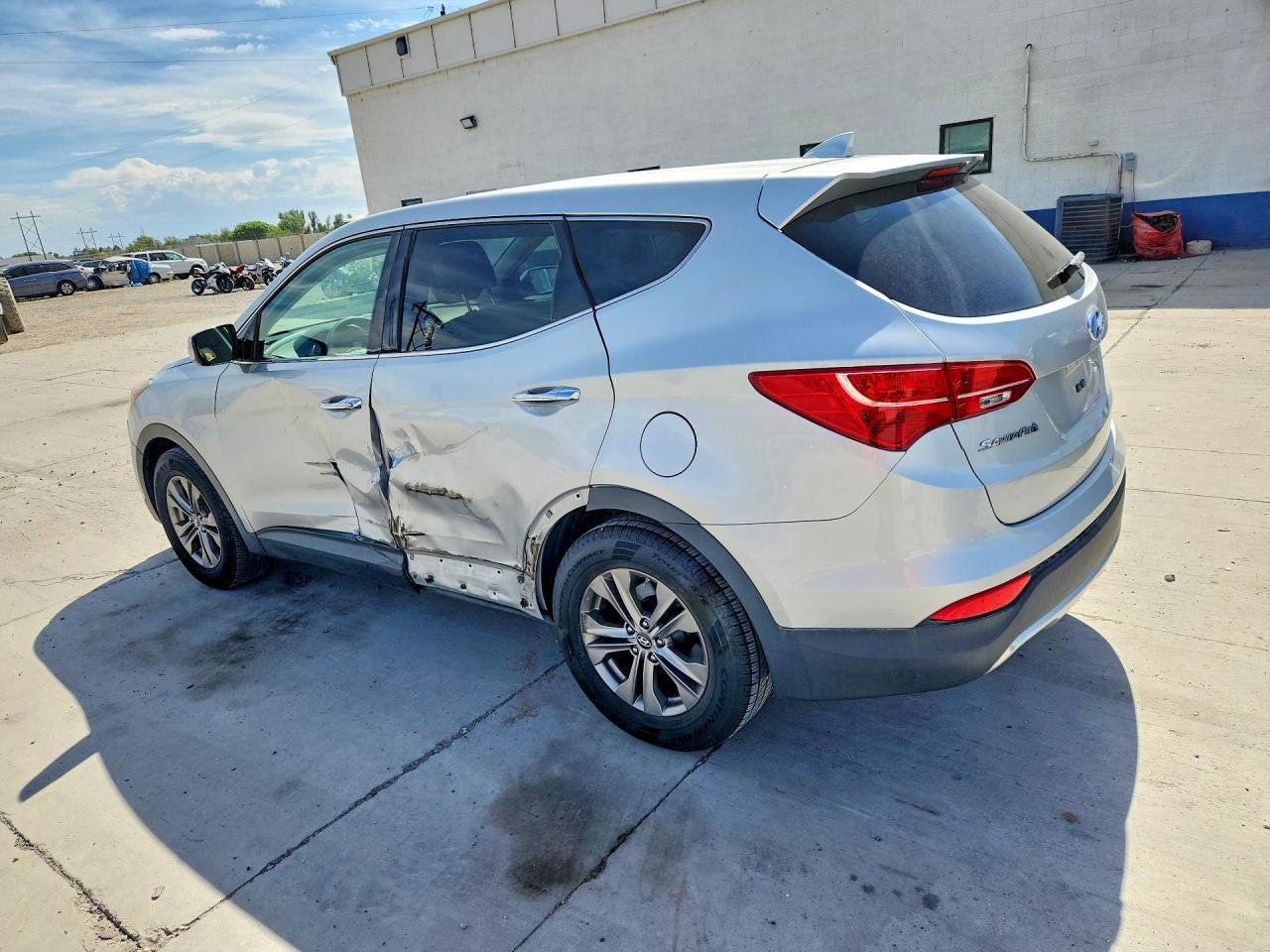 2014 Hyundai Santa Fe Sport 2.4l Silver vin: 5XYZTDLB1EG142300