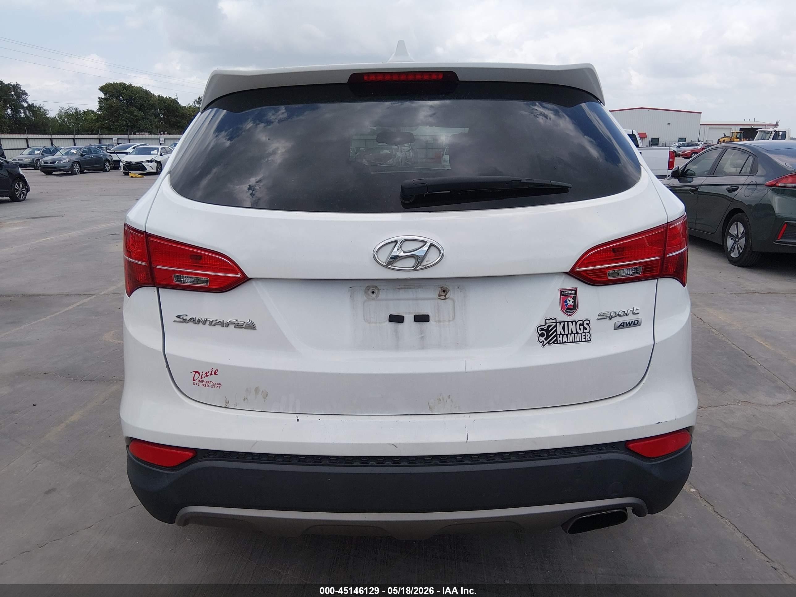 2014 Hyundai Santa Fe Sport 2.4l White vin: 5XYZTDLB1EG202446
