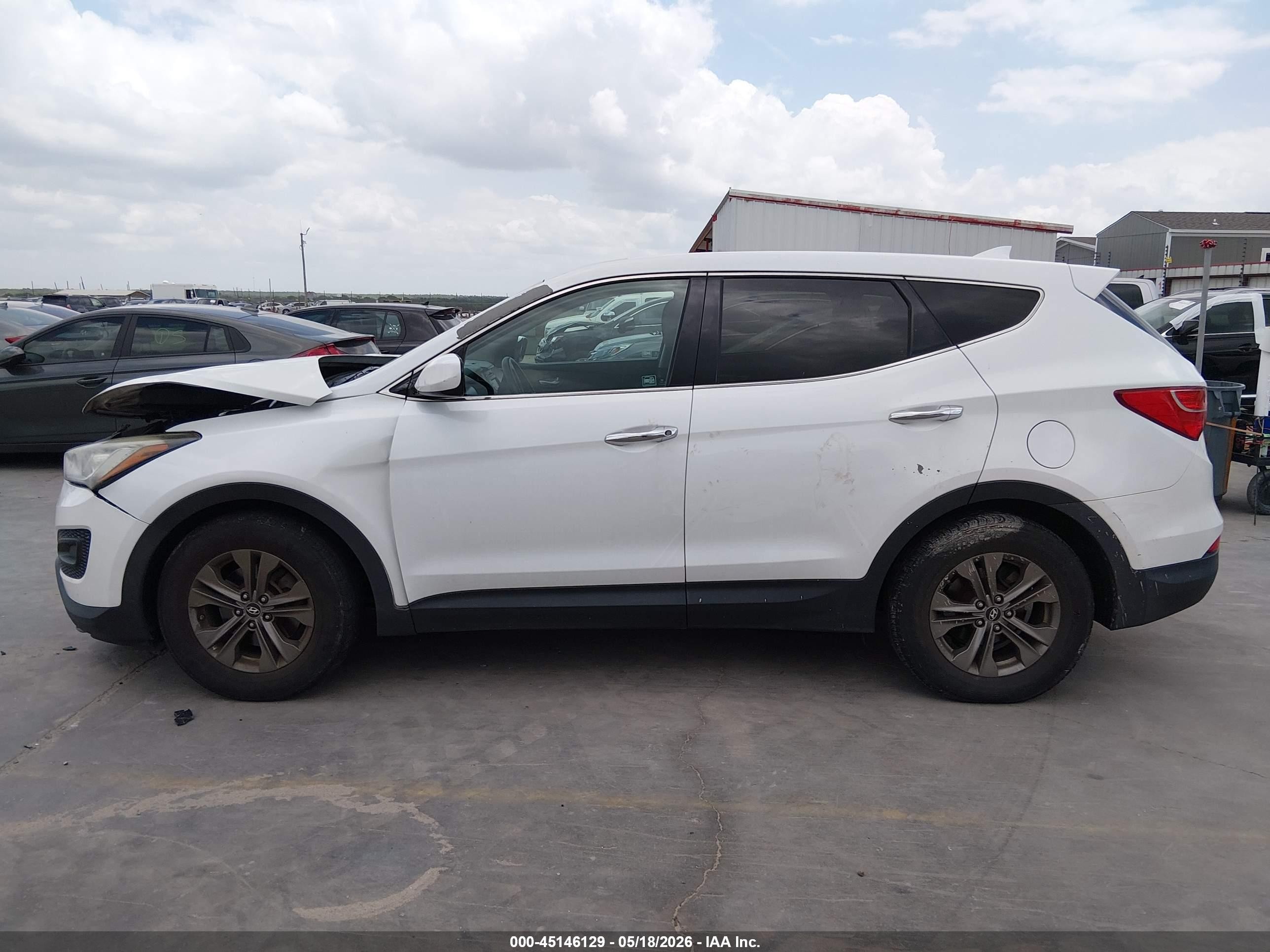 2014 Hyundai Santa Fe Sport 2.4l White vin: 5XYZTDLB1EG202446