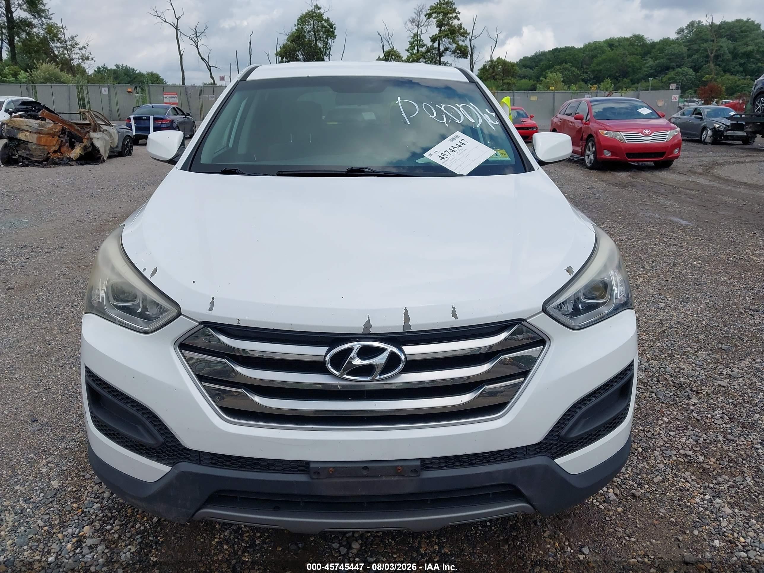 2015 Hyundai Santa Fe Sport 2.4l White vin: 5XYZTDLB1FG269243
