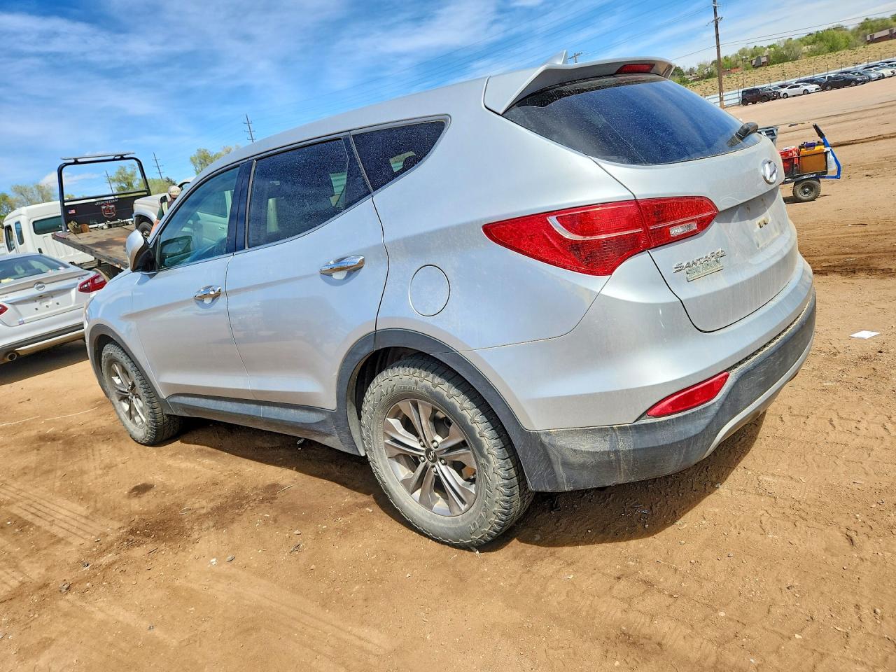 2015 Hyundai Santa Fe Sport 2.4l Silver vin: 5XYZTDLB1FG292697