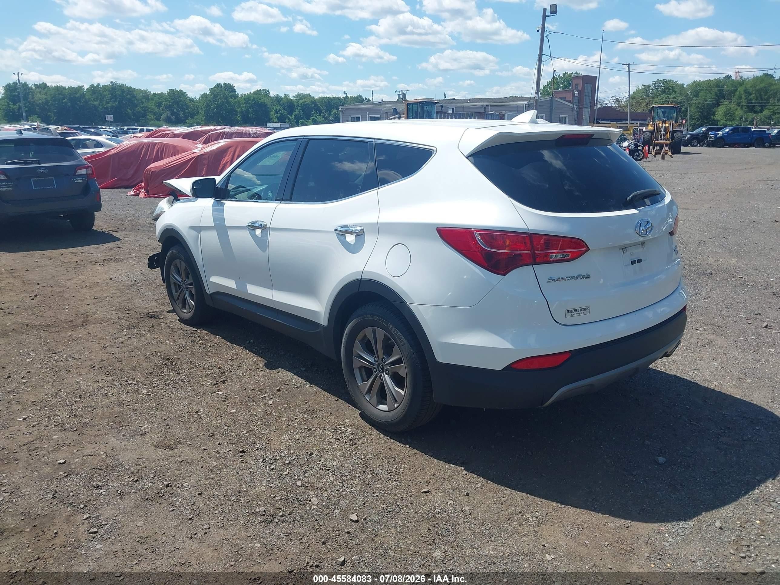 2015 Hyundai Santa Fe Sport 2.4l Белый vin: 5XYZTDLB1FG296541