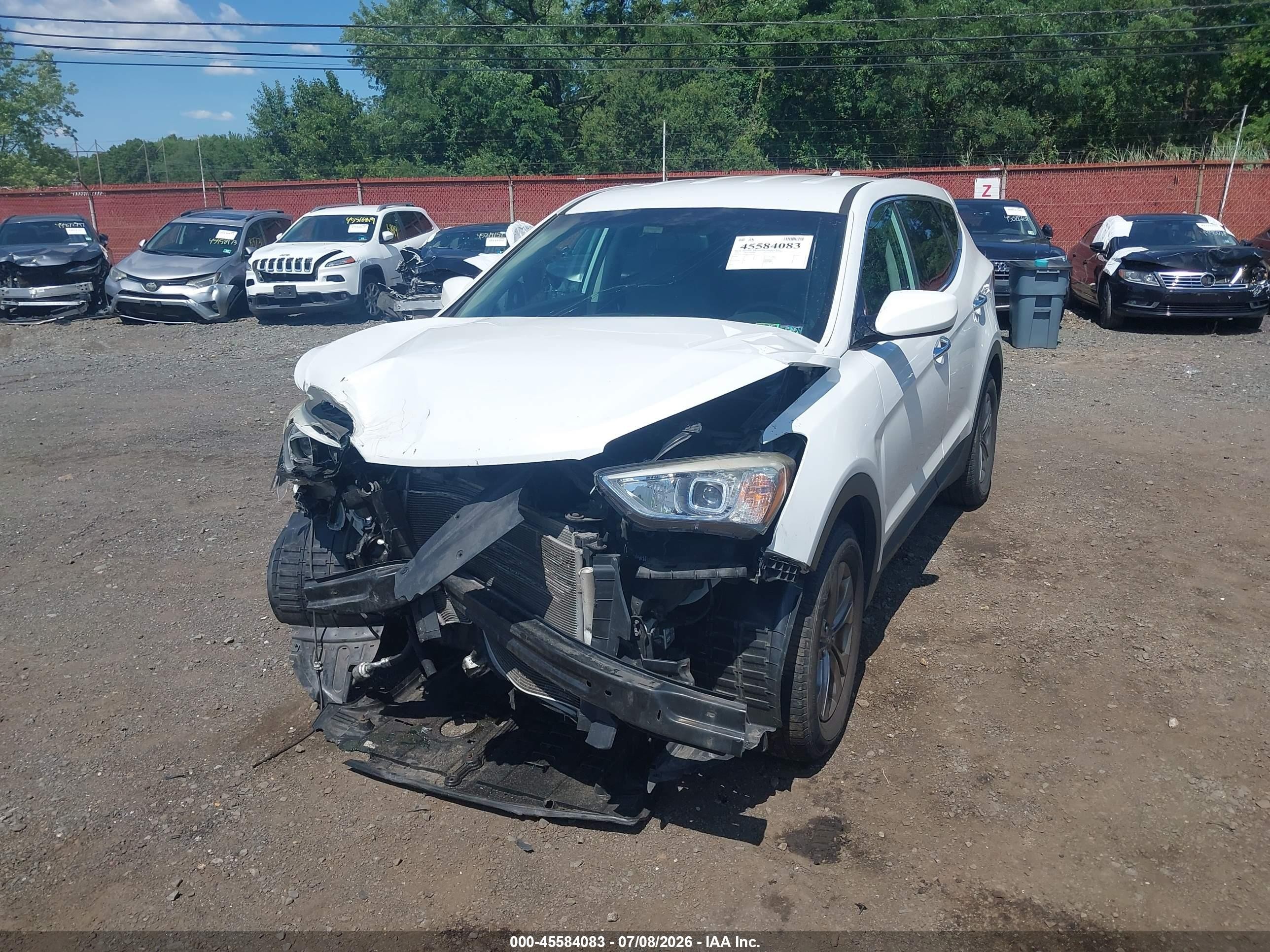 2015 Hyundai Santa Fe Sport 2.4l Белый vin: 5XYZTDLB1FG296541