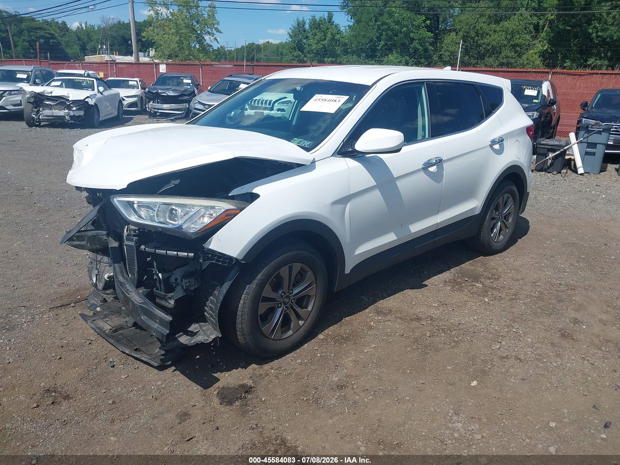 2015 Hyundai Santa Fe Sport 2.4l Белый vin: 5XYZTDLB1FG296541