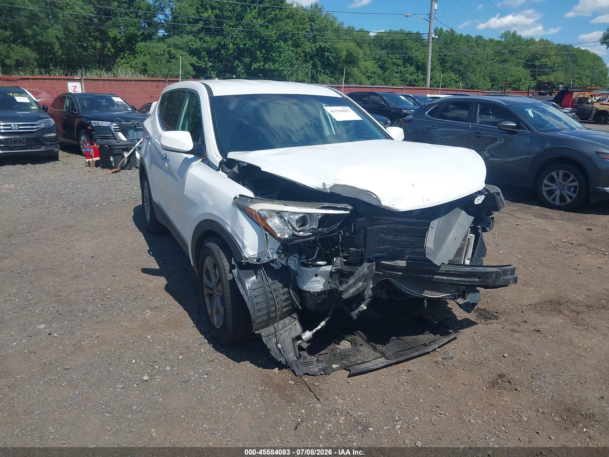 2015 Hyundai Santa Fe Sport 2.4l Белый vin: 5XYZTDLB1FG296541