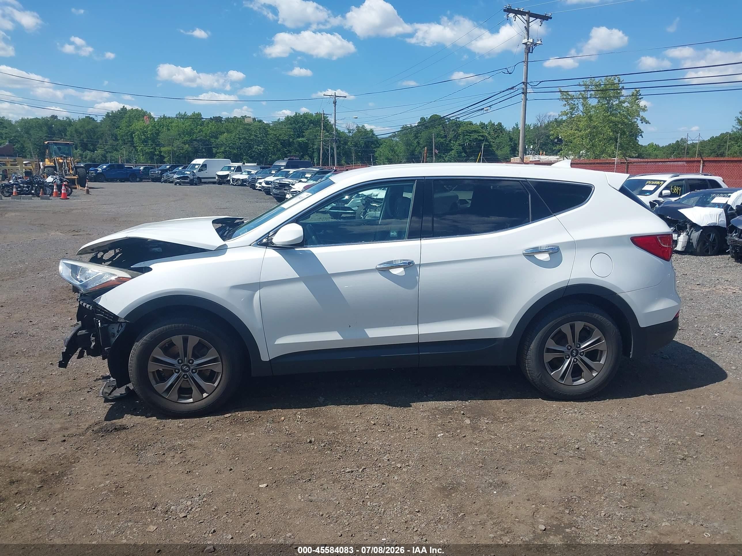 2015 Hyundai Santa Fe Sport 2.4l Белый vin: 5XYZTDLB1FG296541