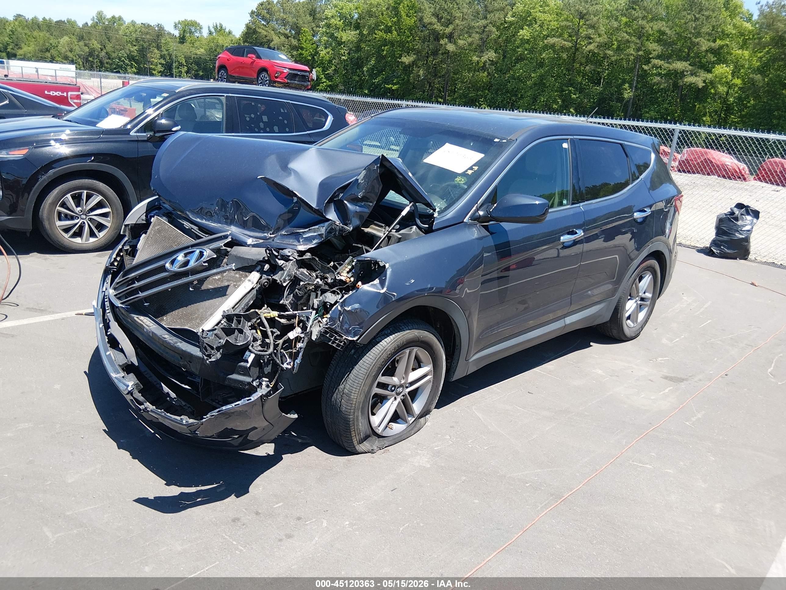 2018 Hyundai Santa Fe Sport 2.4l Black vin: 5XYZTDLB1JG526538