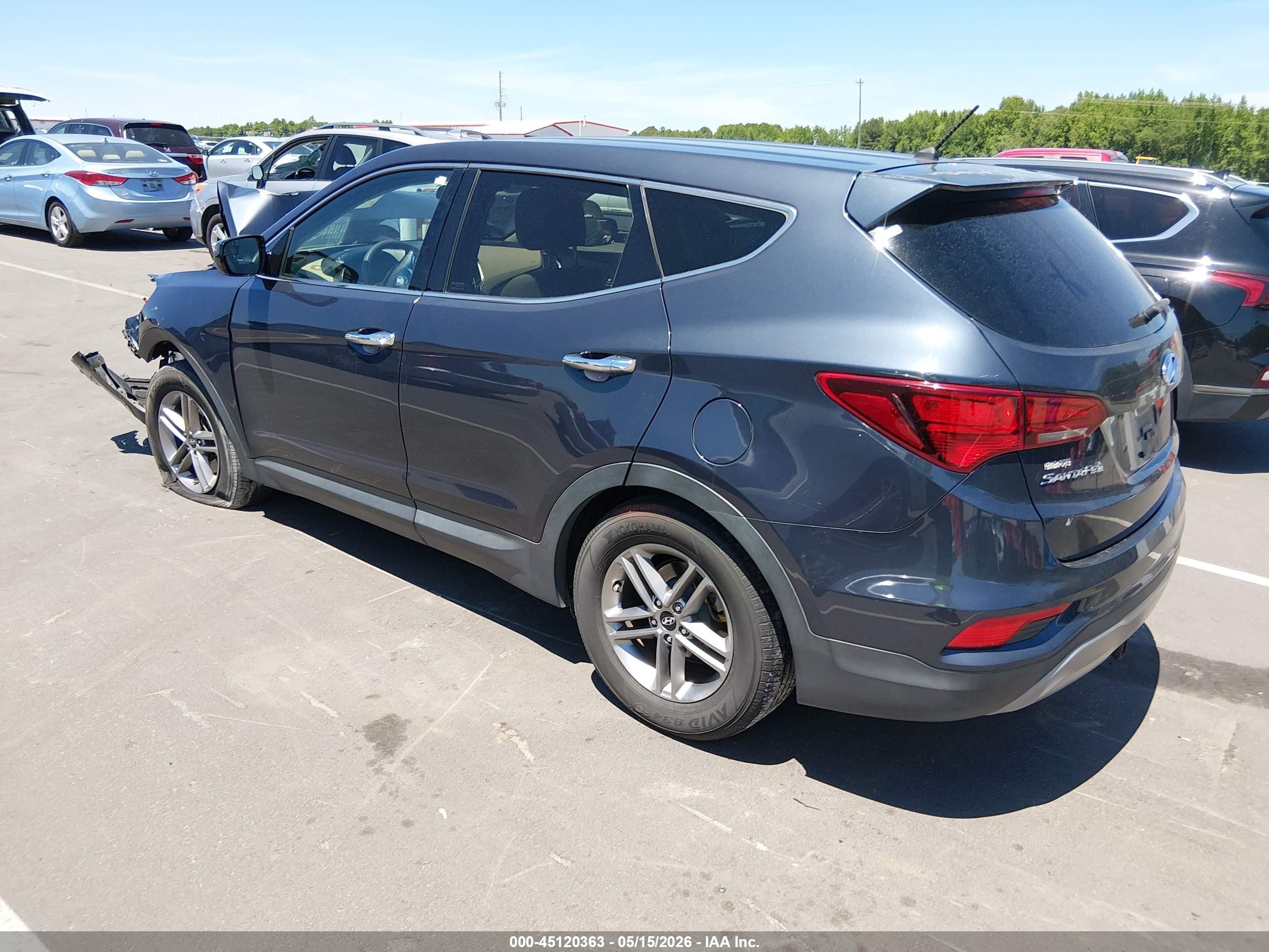 2018 Hyundai Santa Fe Sport 2.4l Black vin: 5XYZTDLB1JG526538