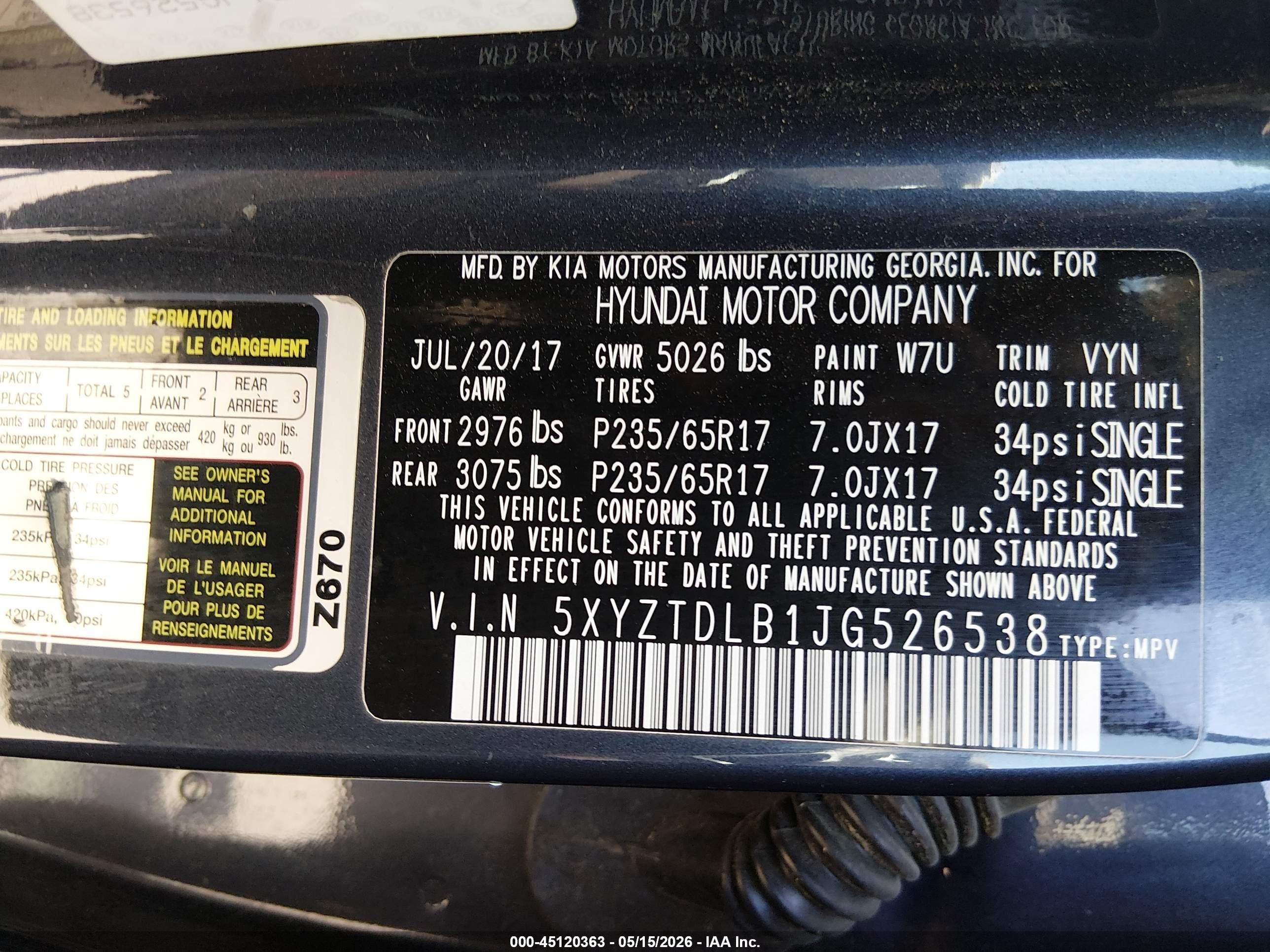 2018 Hyundai Santa Fe Sport 2.4l Black vin: 5XYZTDLB1JG526538