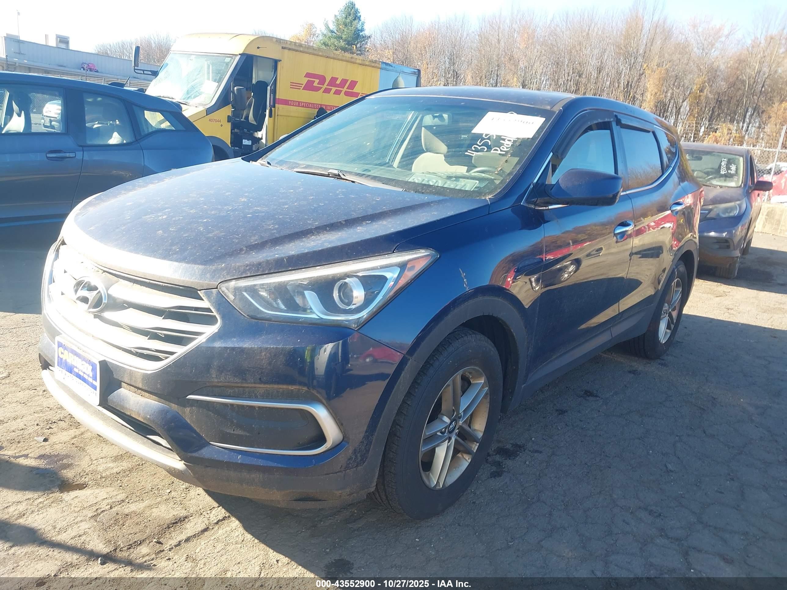 2018 Hyundai Santa Fe Sport 2.4l Синий vin: 5XYZTDLB1JG569356