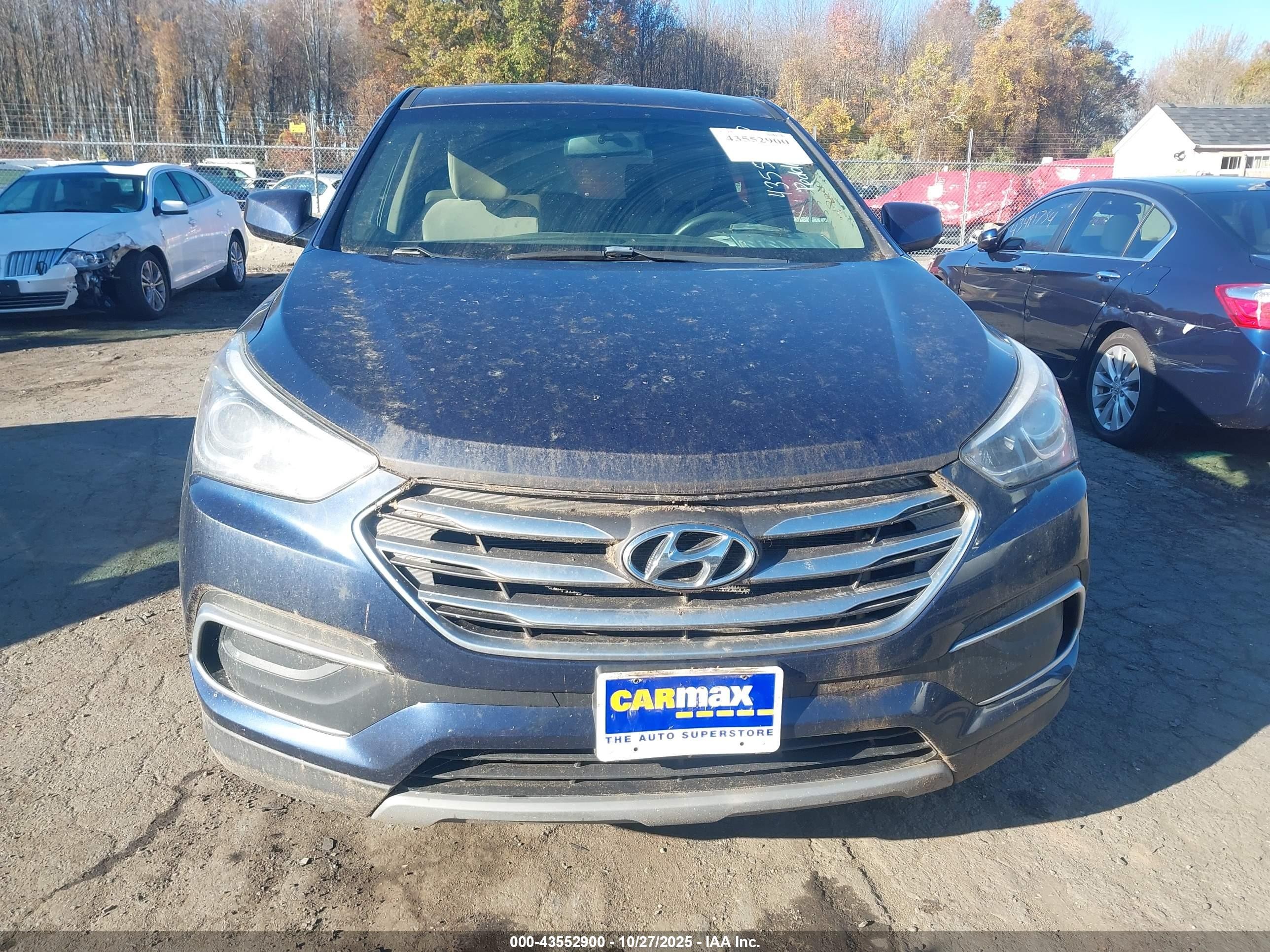 2018 Hyundai Santa Fe Sport 2.4l Синий vin: 5XYZTDLB1JG569356