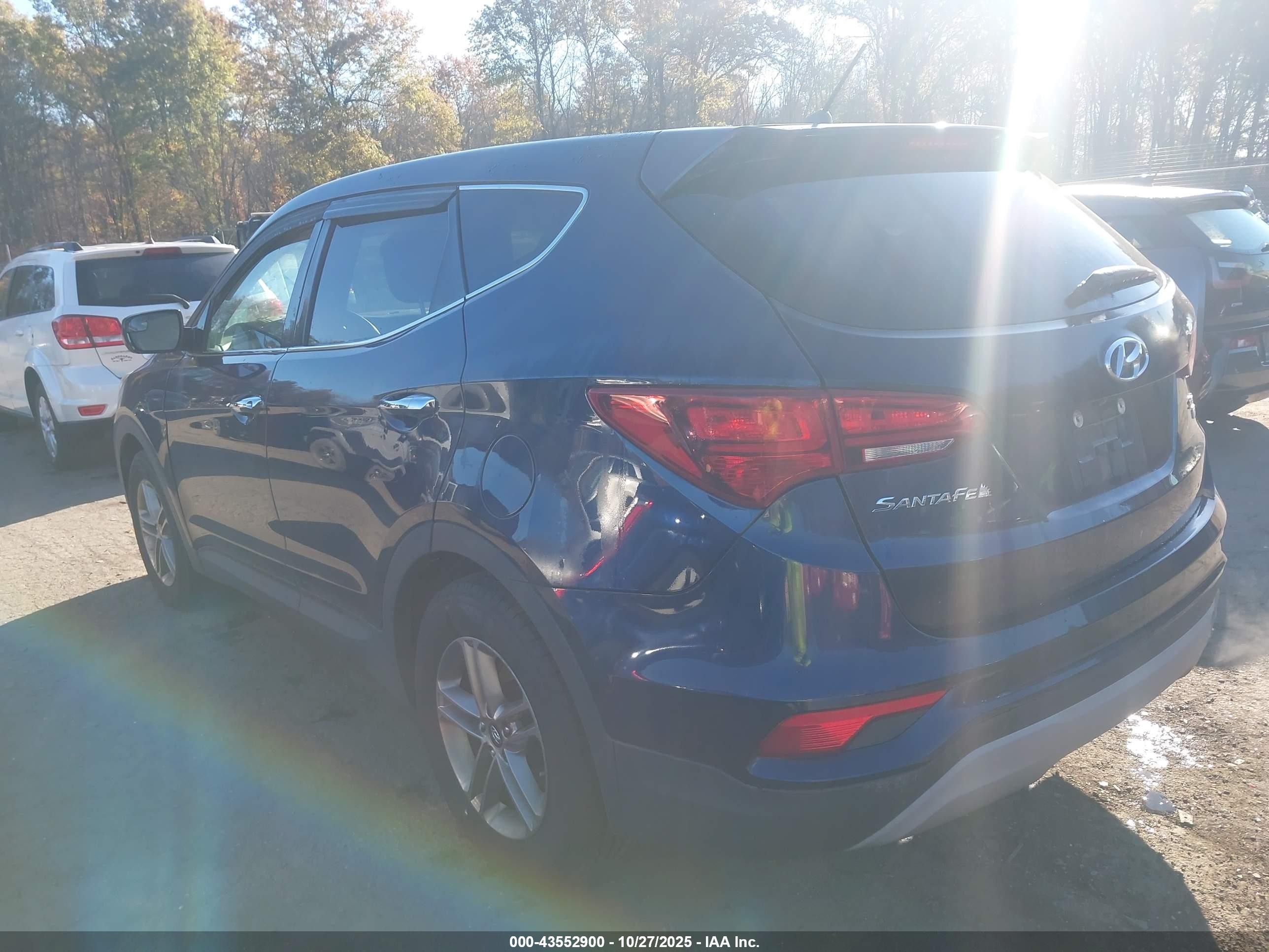 2018 Hyundai Santa Fe Sport 2.4l Синий vin: 5XYZTDLB1JG569356