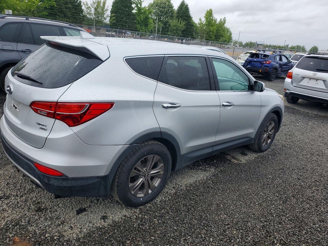 2013 Hyundai Santa Fe Sport 2.4l Silver vin: 5XYZTDLB2DG042785