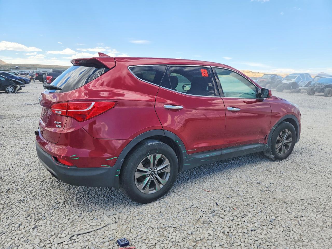 2015 Hyundai Santa Fe Sport 2.4l Red vin: 5XYZTDLB2FG246943