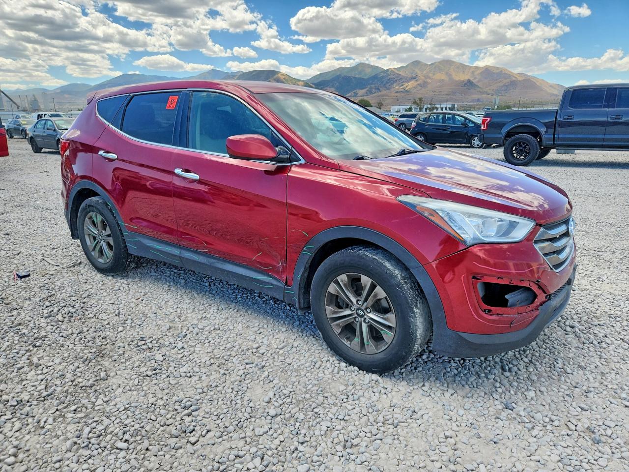 2015 Hyundai Santa Fe Sport 2.4l Red vin: 5XYZTDLB2FG246943