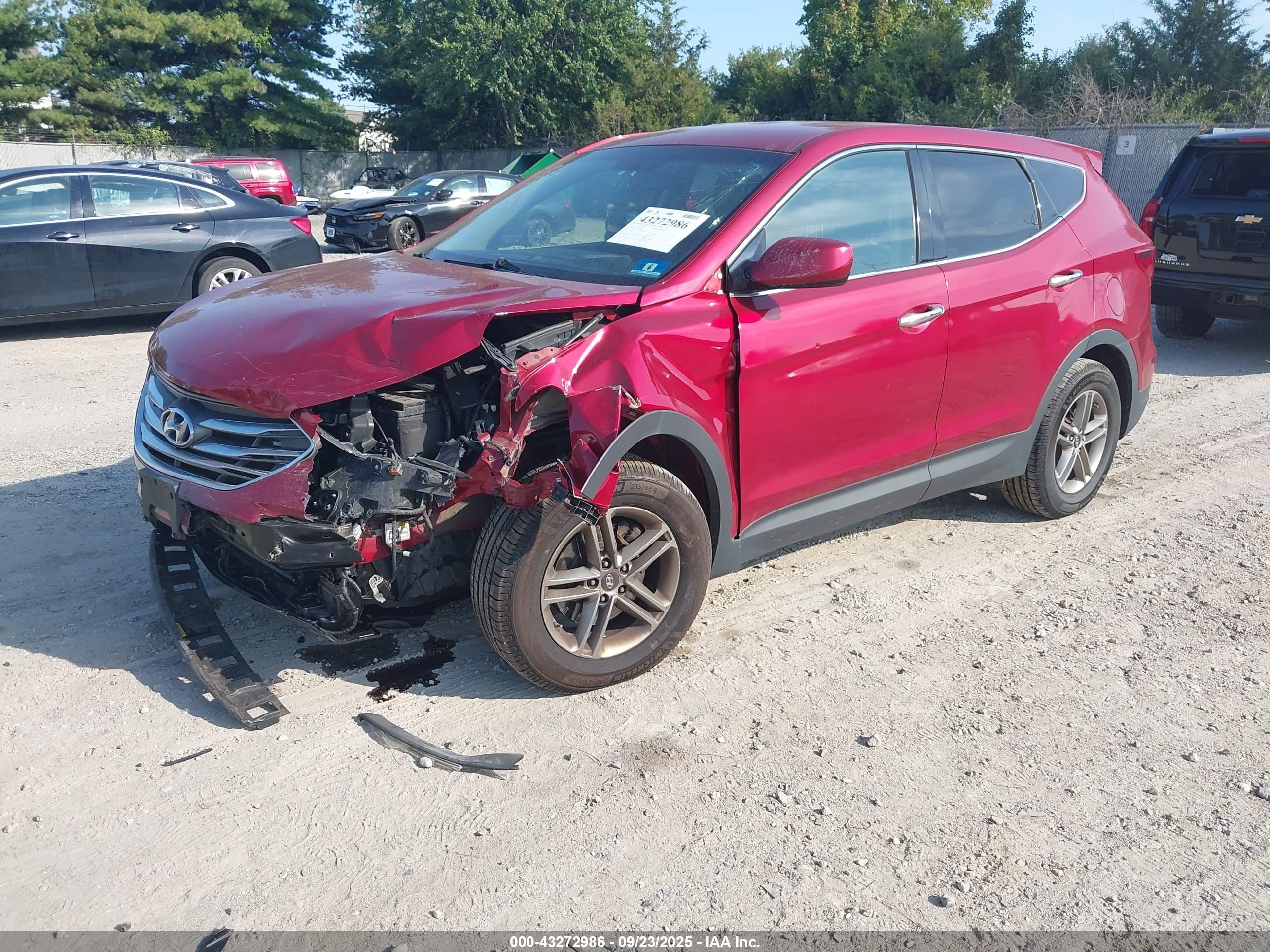 2018 Hyundai Santa Fe Sport 2.4l Бордовый vin: 5XYZTDLB2JG556213